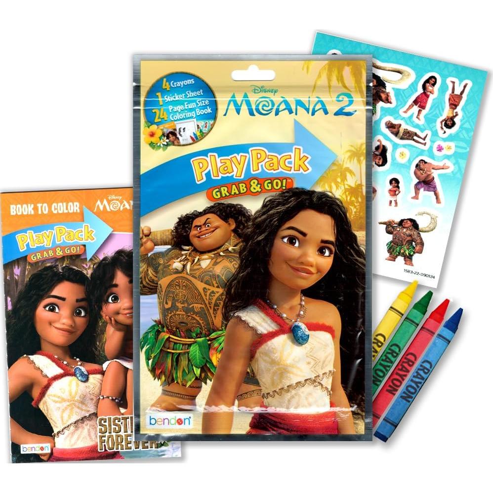 Conjunto de Libros para Colorear Disney Moana - 2 Libros y Más