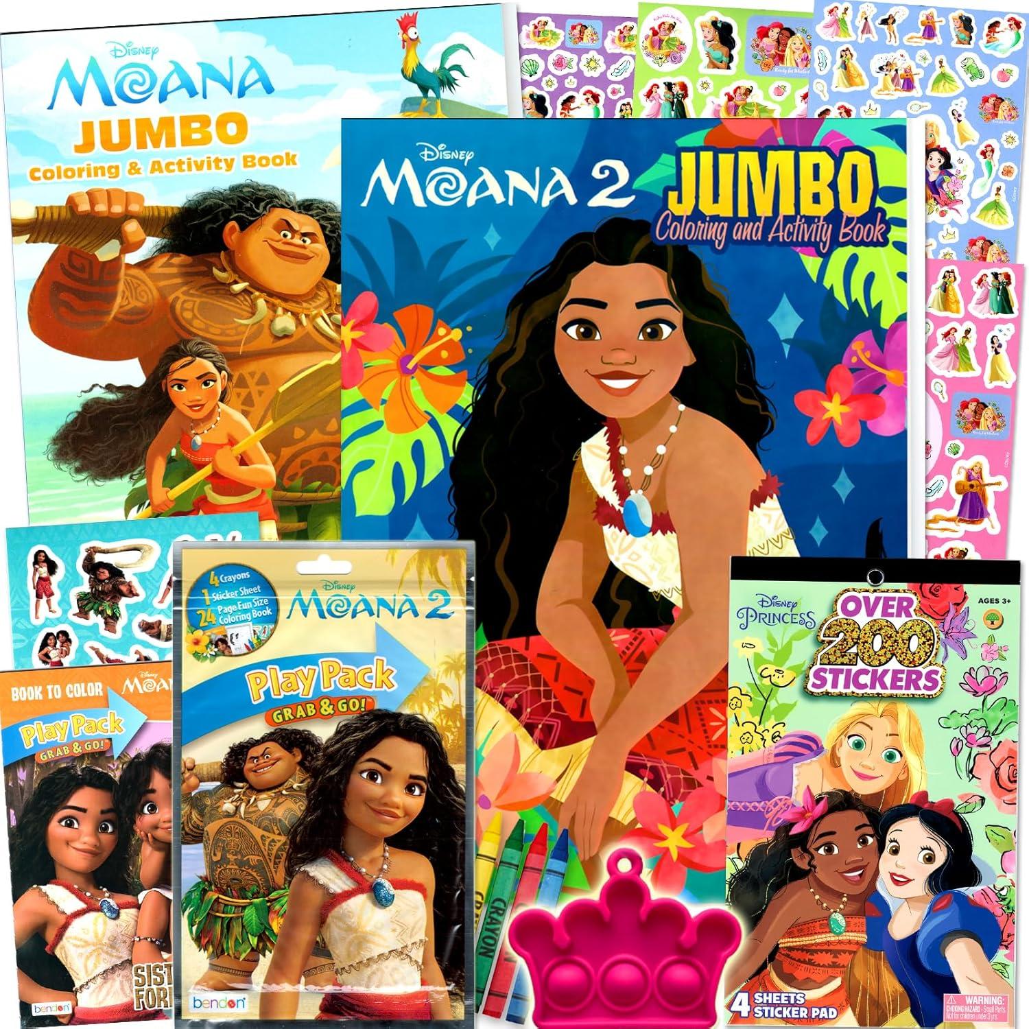 Conjunto de Libros para Colorear Disney Moana - 2 Libros y Más
