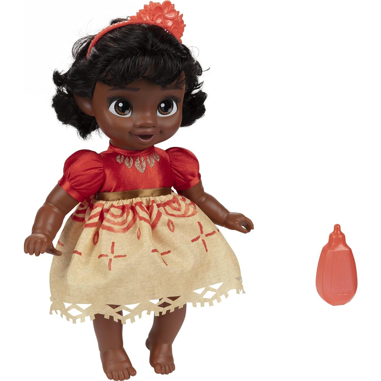 Muñeca Bebé Moana Disney Princess con Biberón y Tiara