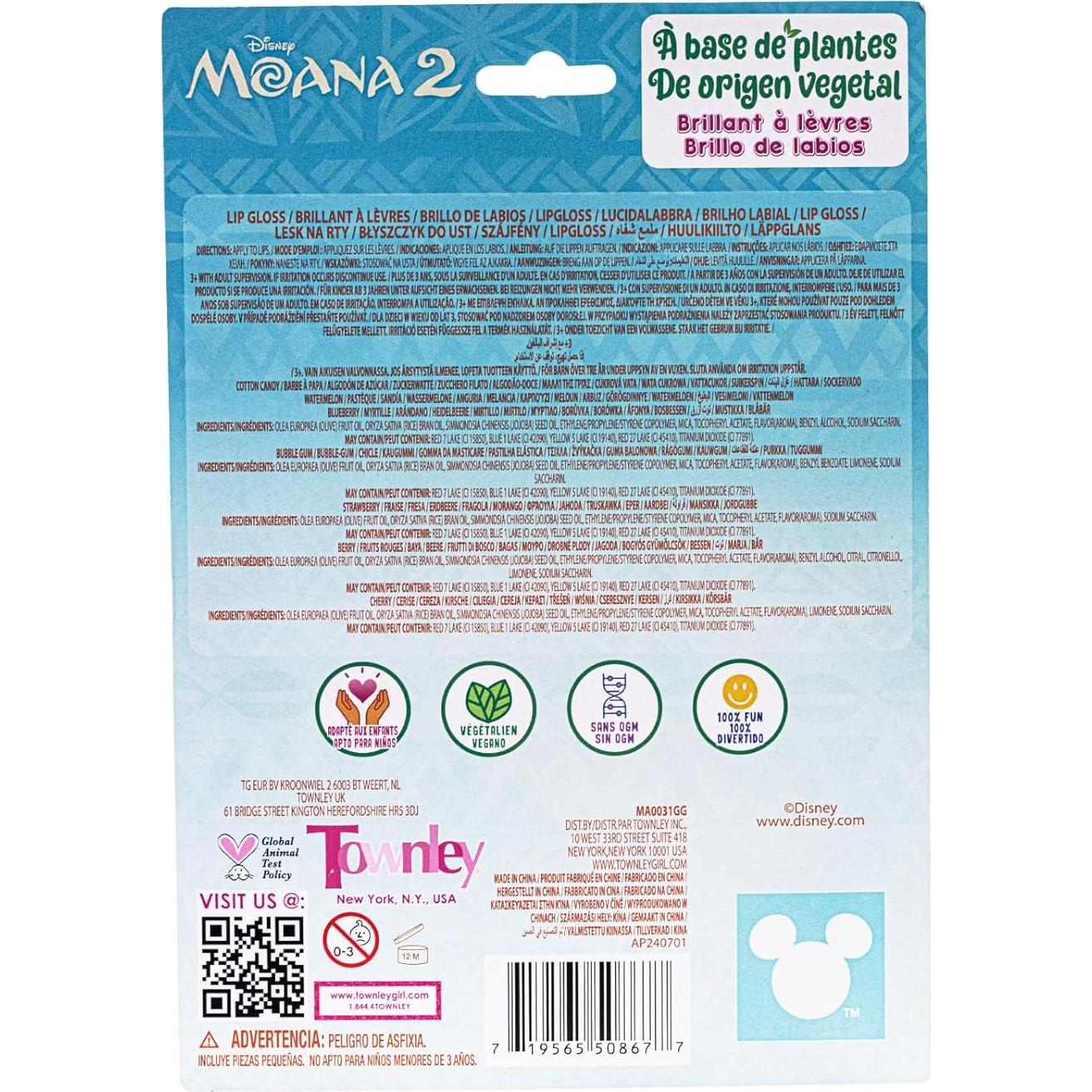 Set de 7 Brillos Labiales Moana Townley Girl 20x14cm