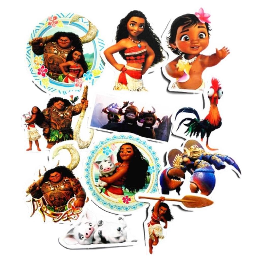 Calcomanías Moana Disney 11 Piezas Multicolor Caricatura