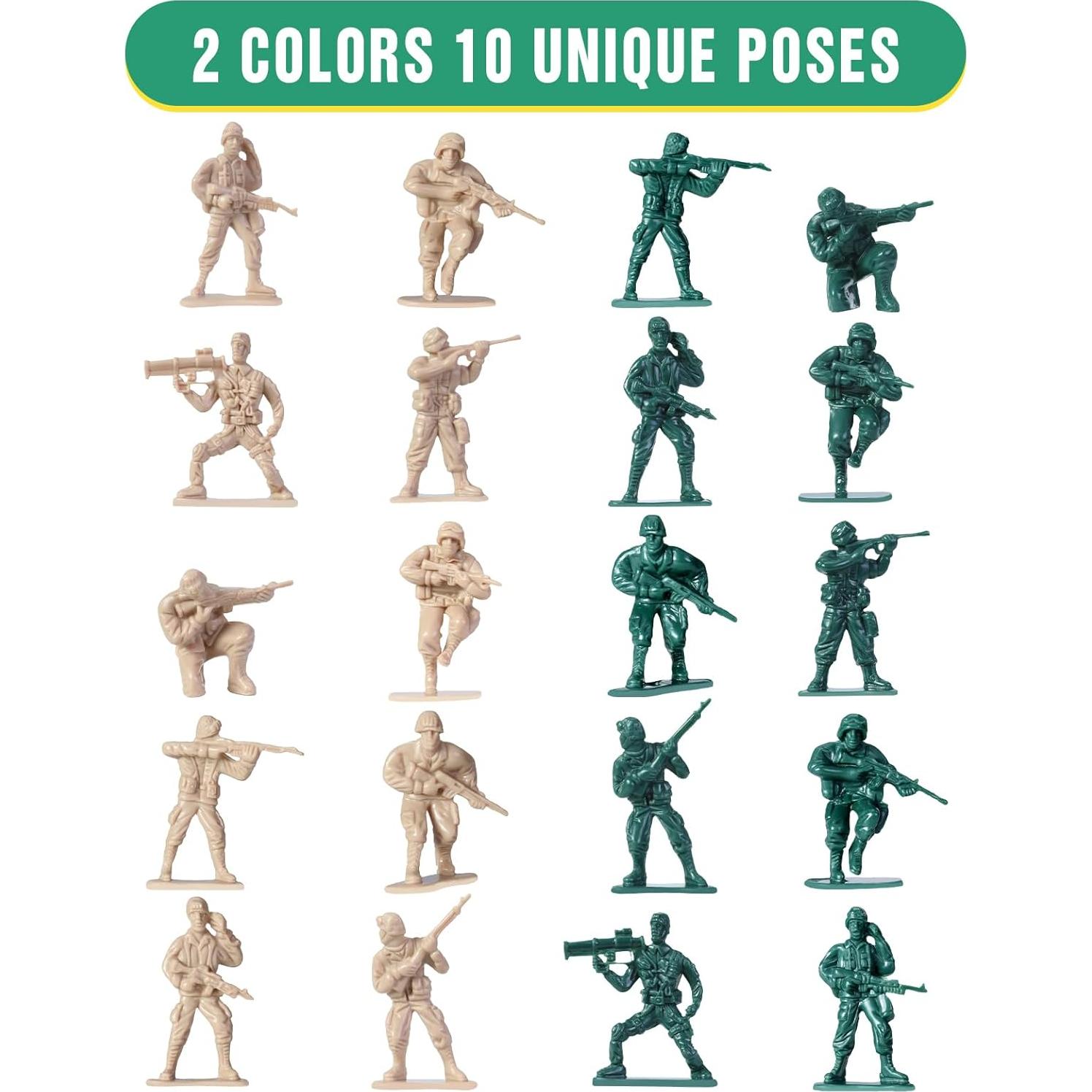 200 Soldados de Juguete del Ejército CHAXUNTEN - Figuras de Acción