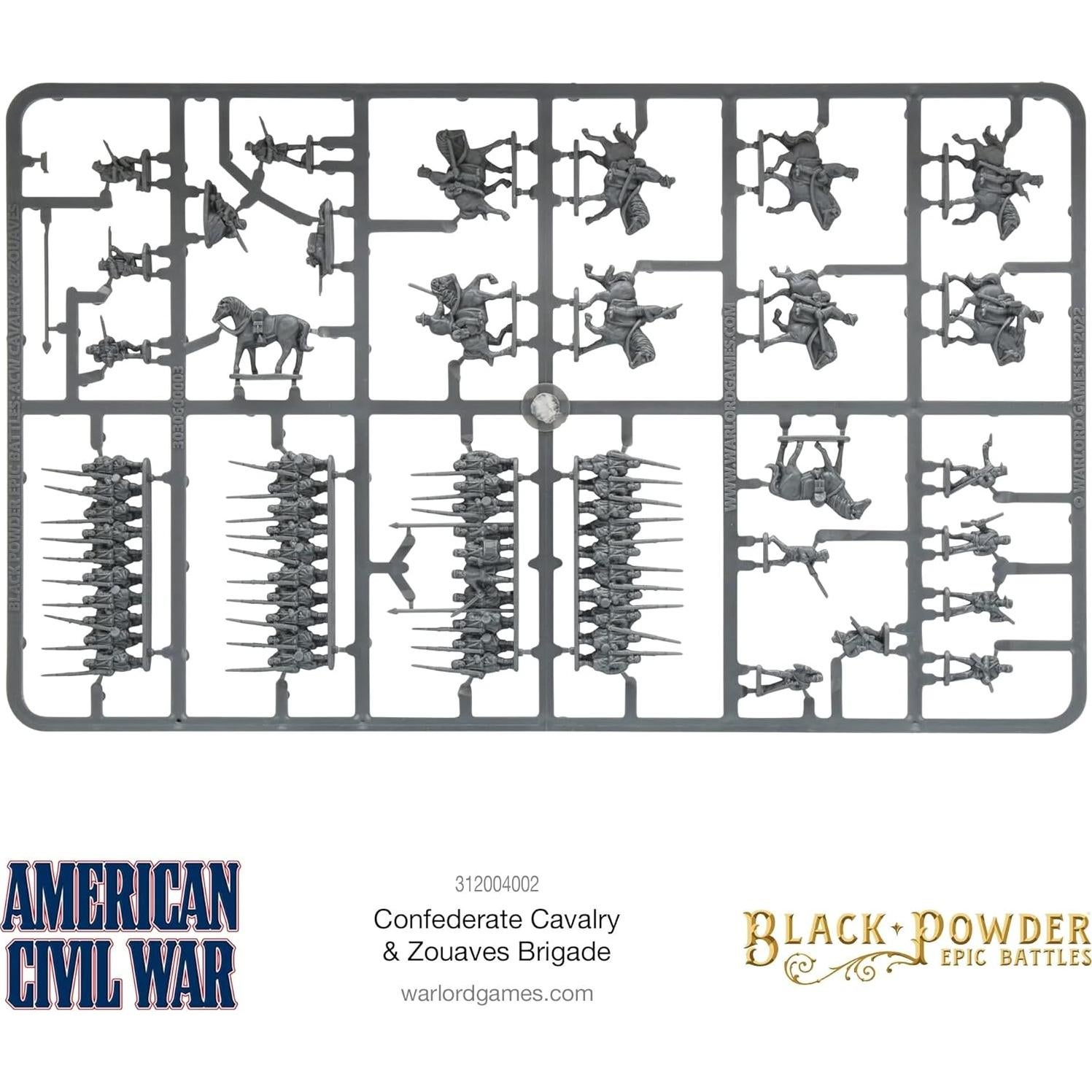 Miniaturas Guerra Civil Americana Warlord 28mm Caballería Confederada