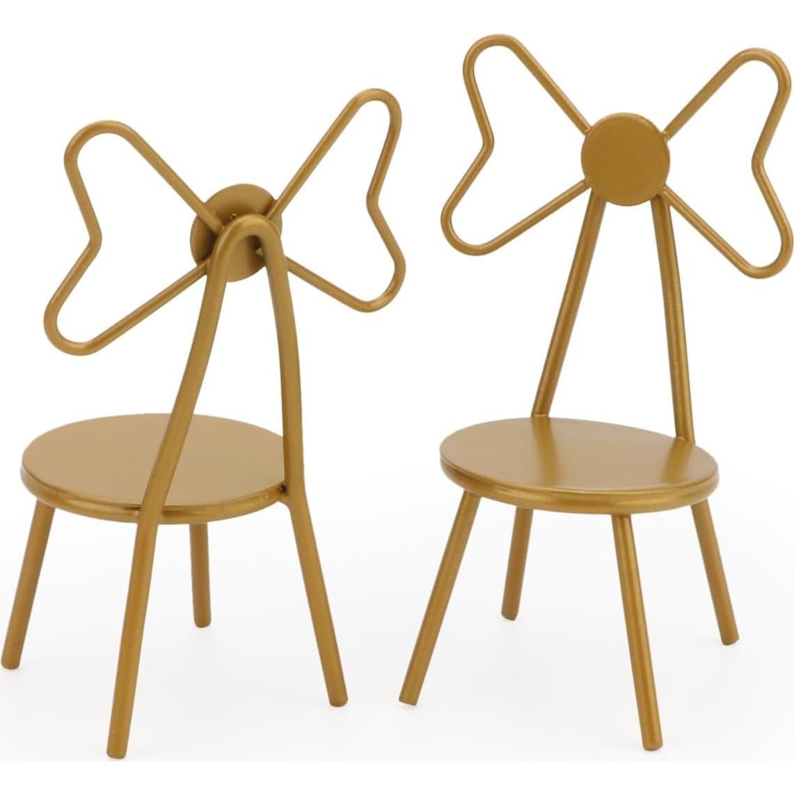 Juego de Sillas Miniatura Cutemini 2 Piezas Amarillo 1:12