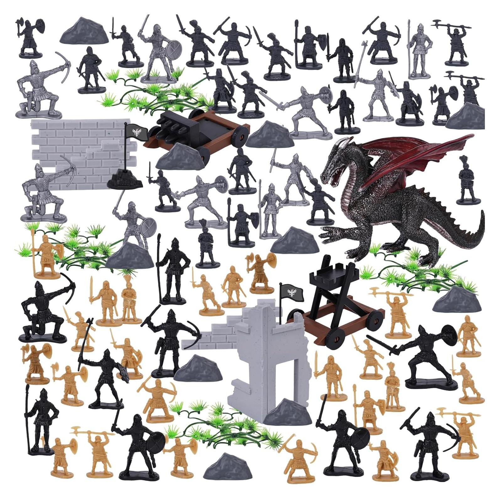Juego de Figuras de Acción 3 Nutrias Dragón Medieval 230PCS