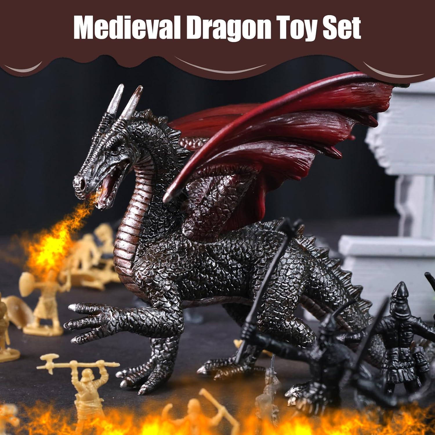 Juego de Figuras de Acción 3 Nutrias Dragón Medieval 230PCS