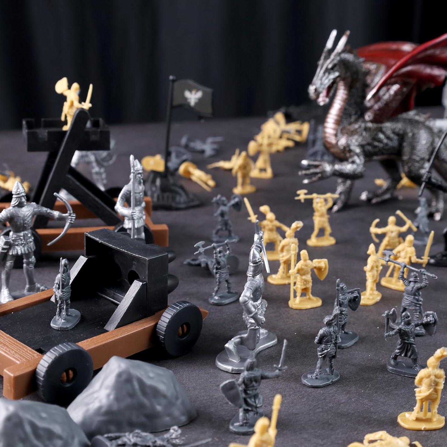 Juego de Figuras de Acción 3 Nutrias Dragón Medieval 230PCS