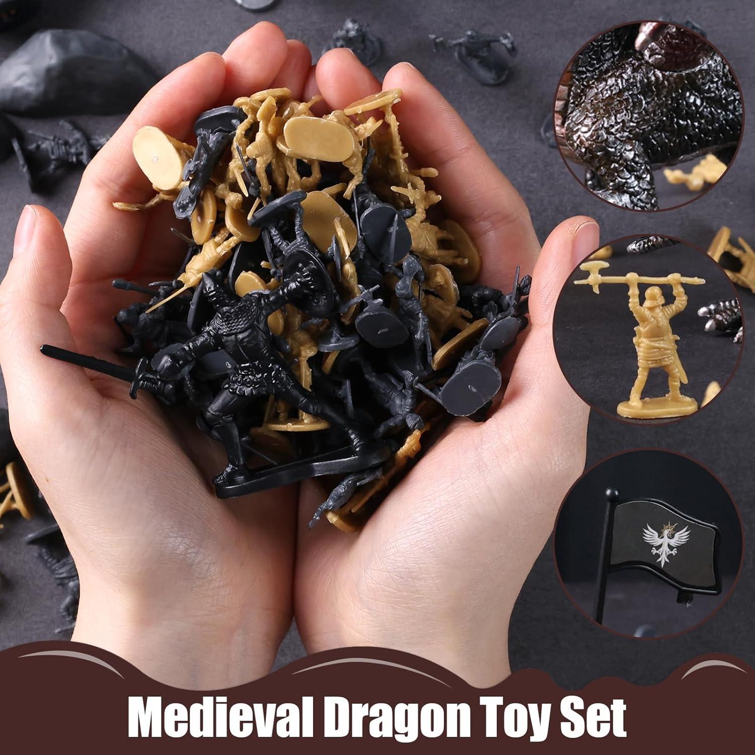 Juego de Figuras de Acción 3 Nutrias Dragón Medieval 230PCS