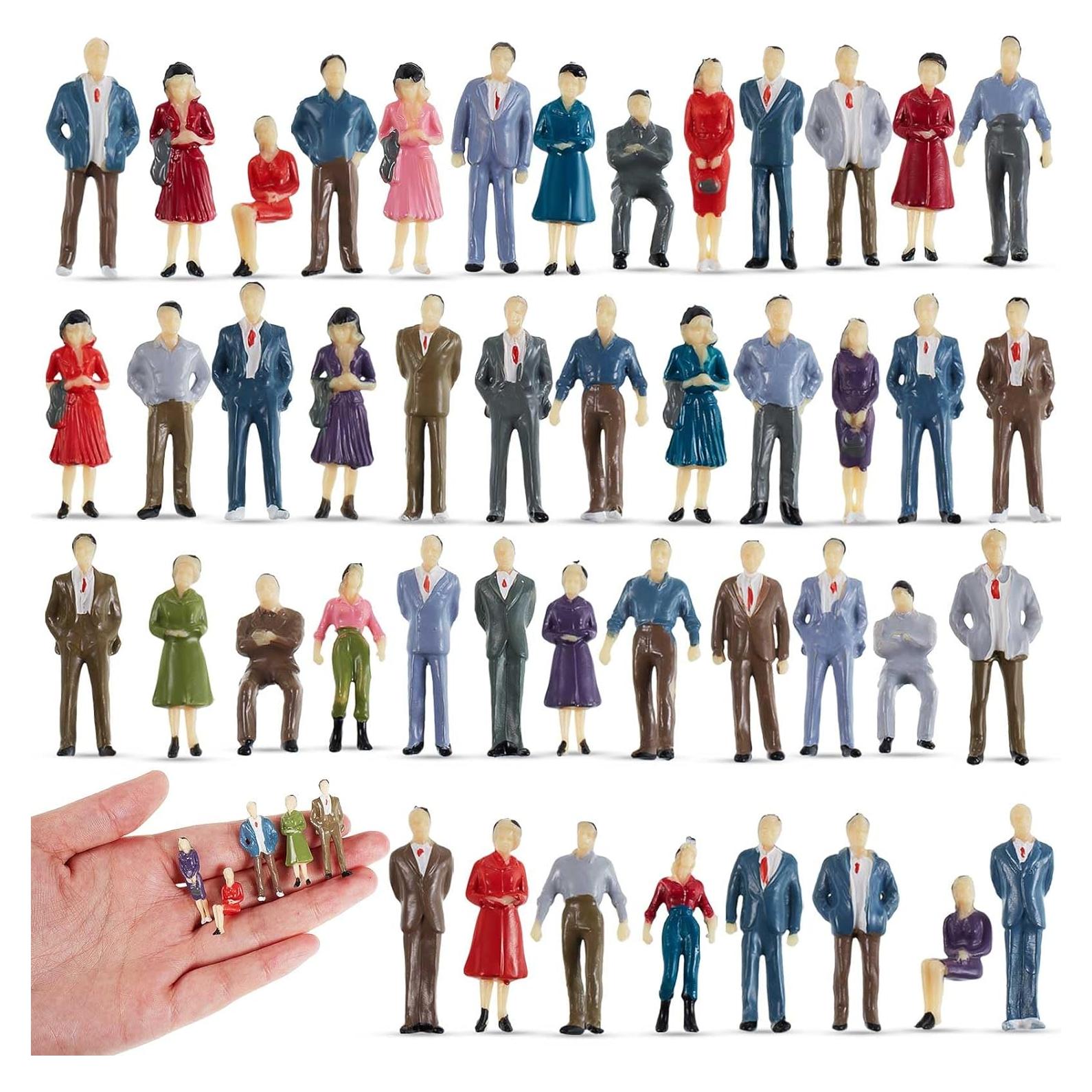 Mini Figuras de Personas Juexica 50 Pcs 1:50 Escala Clásico