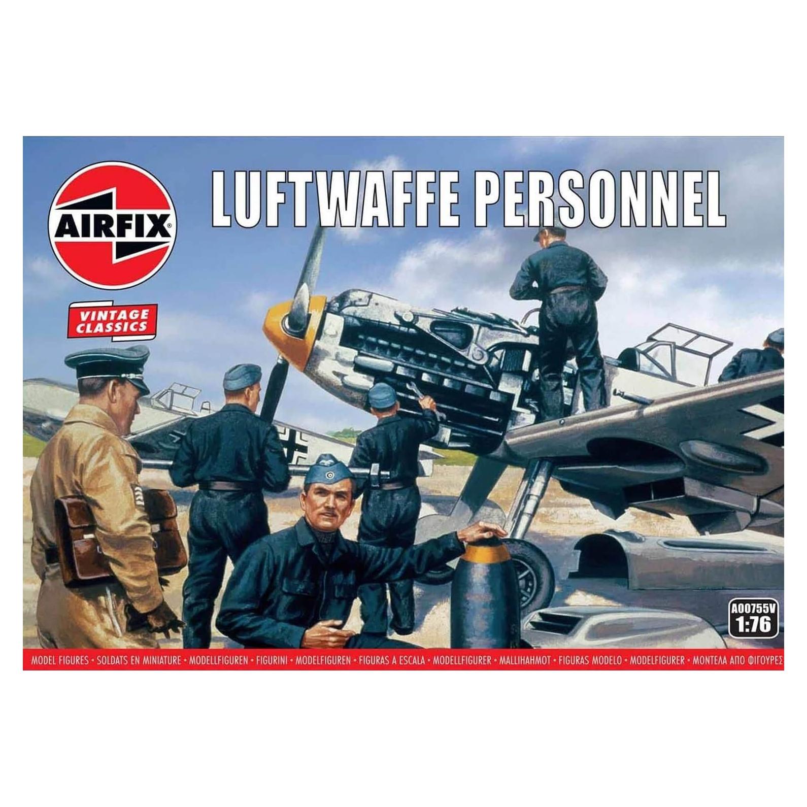 Figuras de Mini Ejército Airfix Luftwaffe 1:76 - 46 Piezas