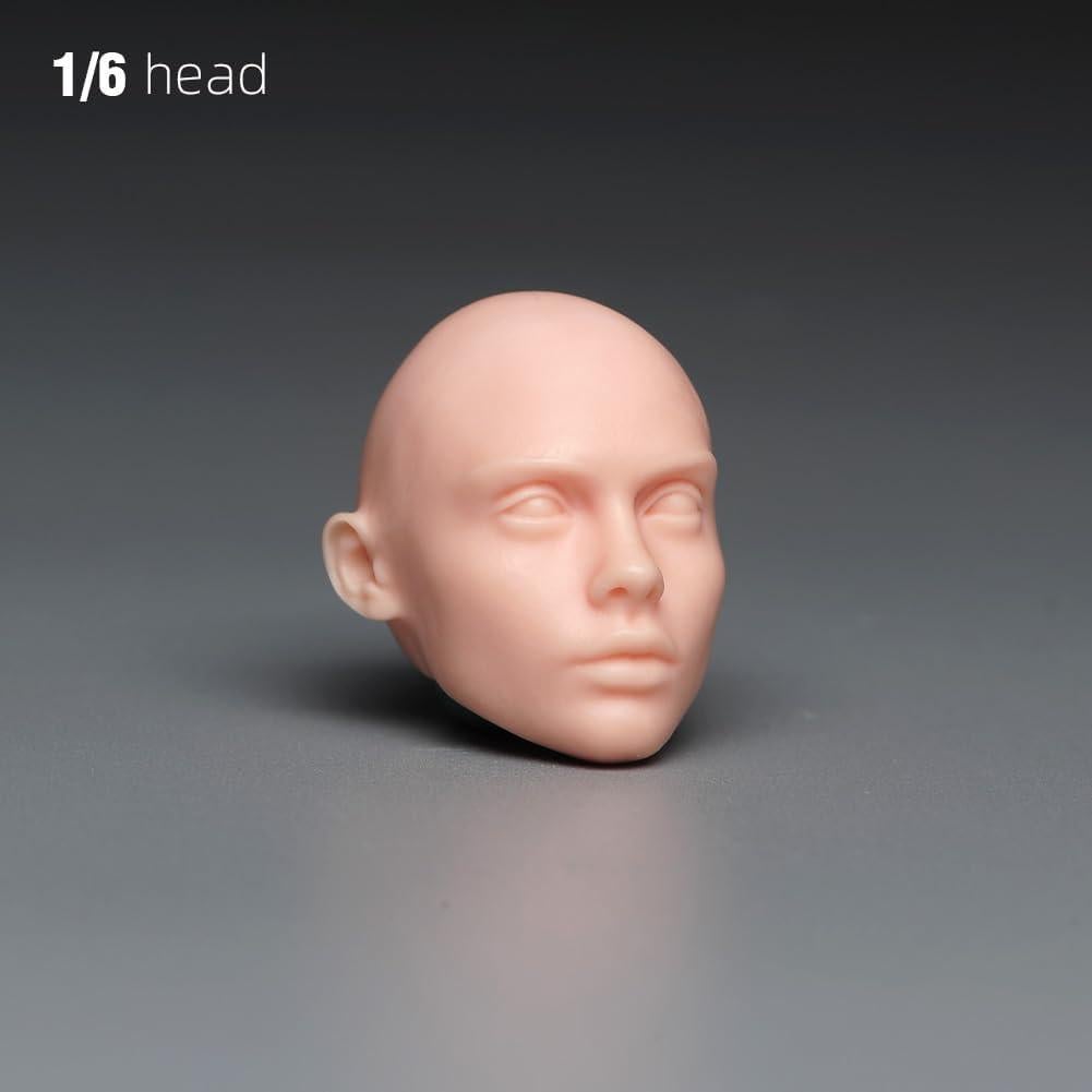 Escultura Cabeza Femenina 1/6 RoofWorld PVC para Figura de Acción