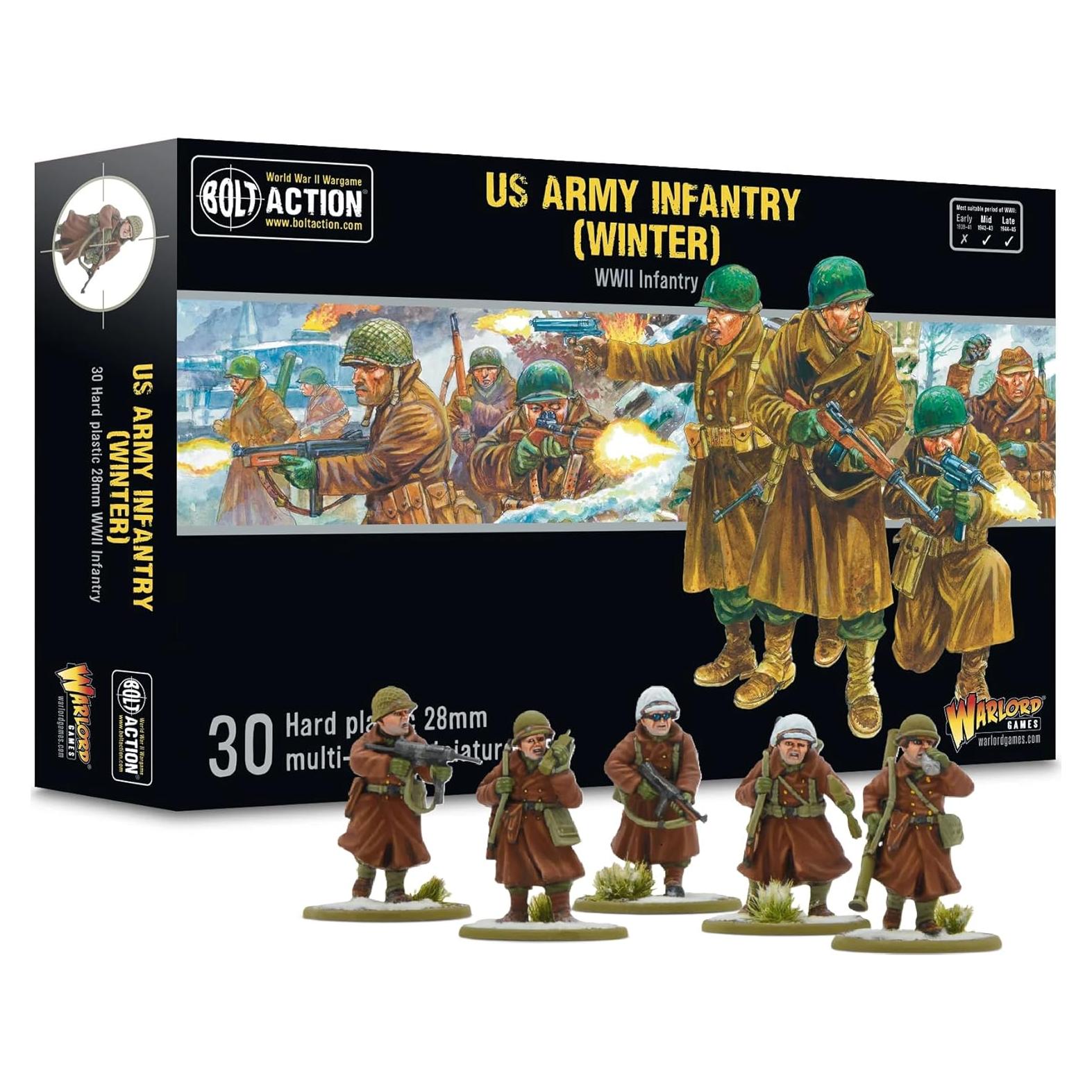 Miniaturas de Guerra Warlord Games Pelotón EE. UU. Invierno 28mm