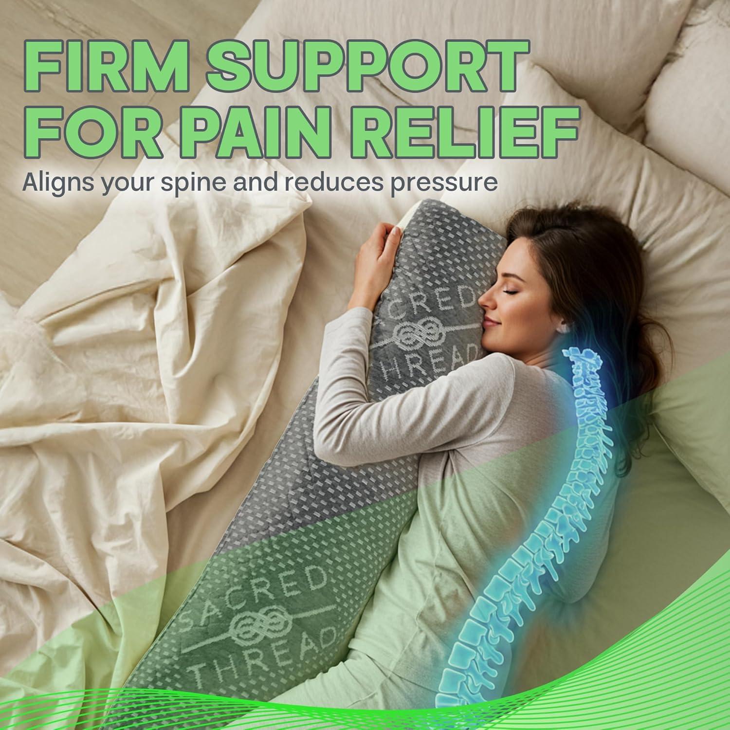 Almohada Corporal Cilíndrica Sagrado Hilo 137x20 cm Espuma Memoria