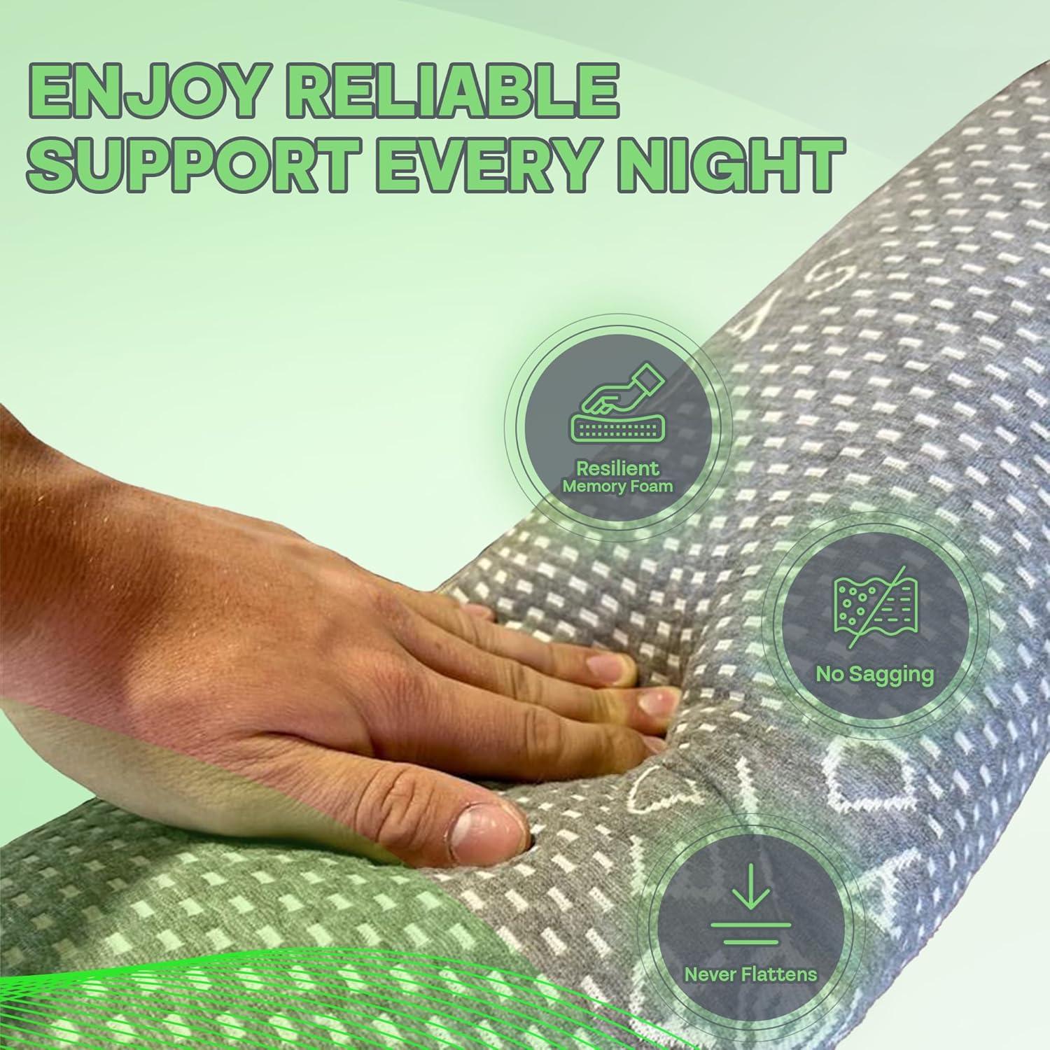 Almohada Corporal Cilíndrica Sagrado Hilo 137x20 cm Espuma Memoria