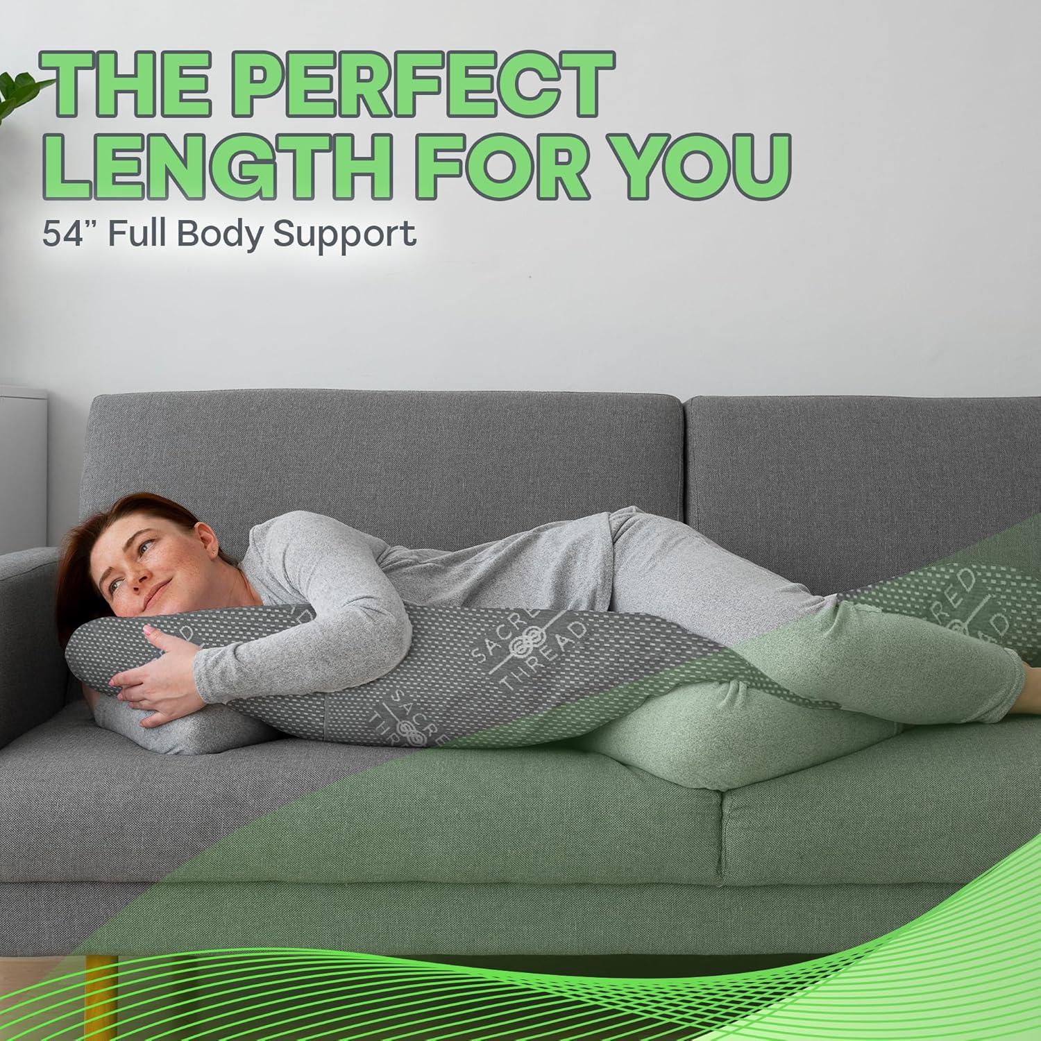 Almohada Corporal Cilíndrica Sagrado Hilo 137x20 cm Espuma Memoria