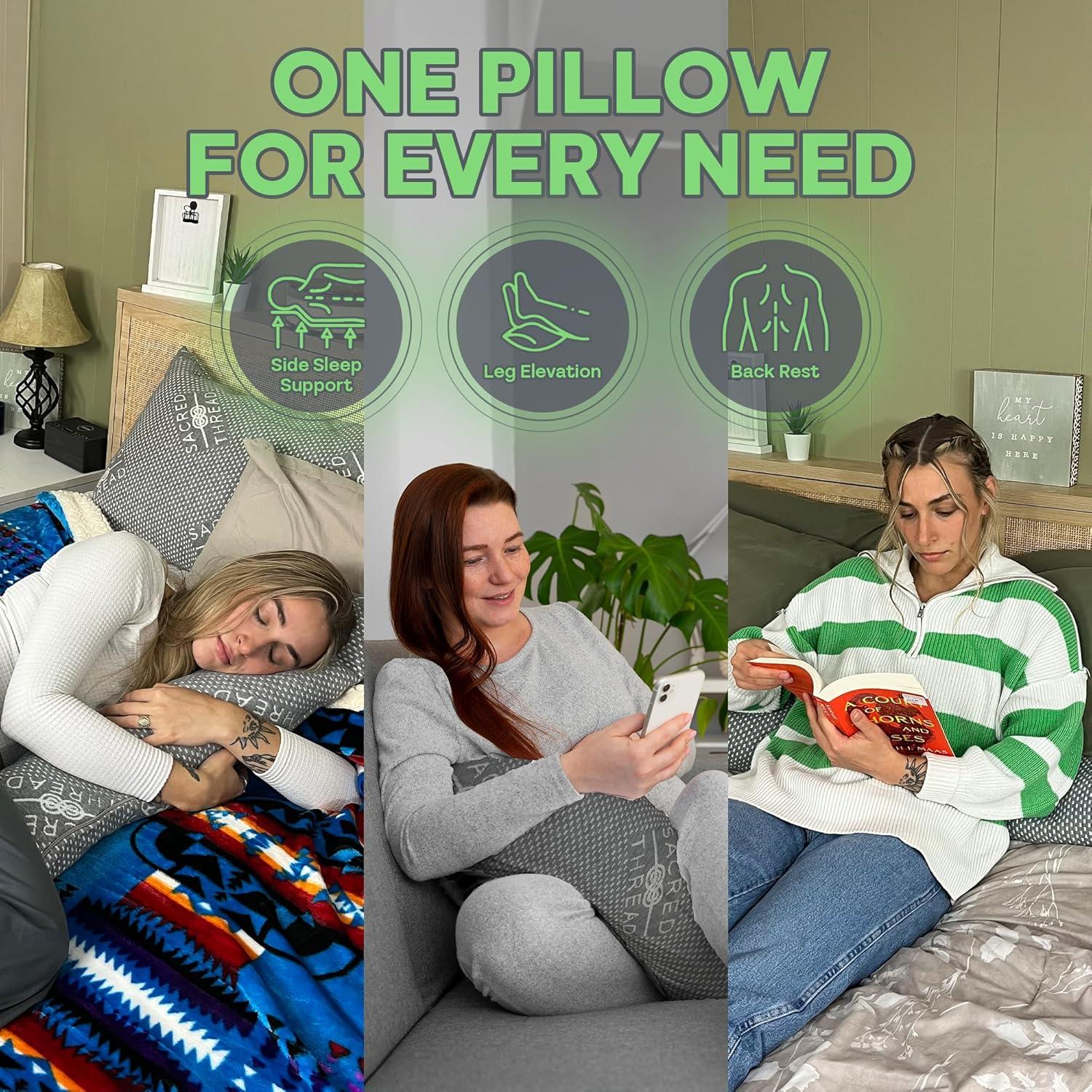 Almohada Corporal Cilíndrica Sagrado Hilo 137x20 cm Espuma Memoria