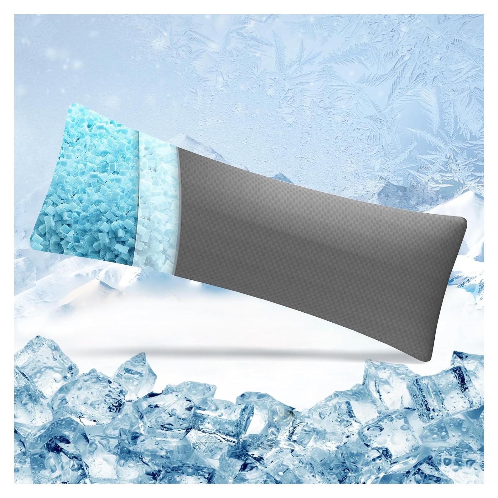Almohada Corporal Refrigerante YZ HOME 20x54 Pulgadas Gris
