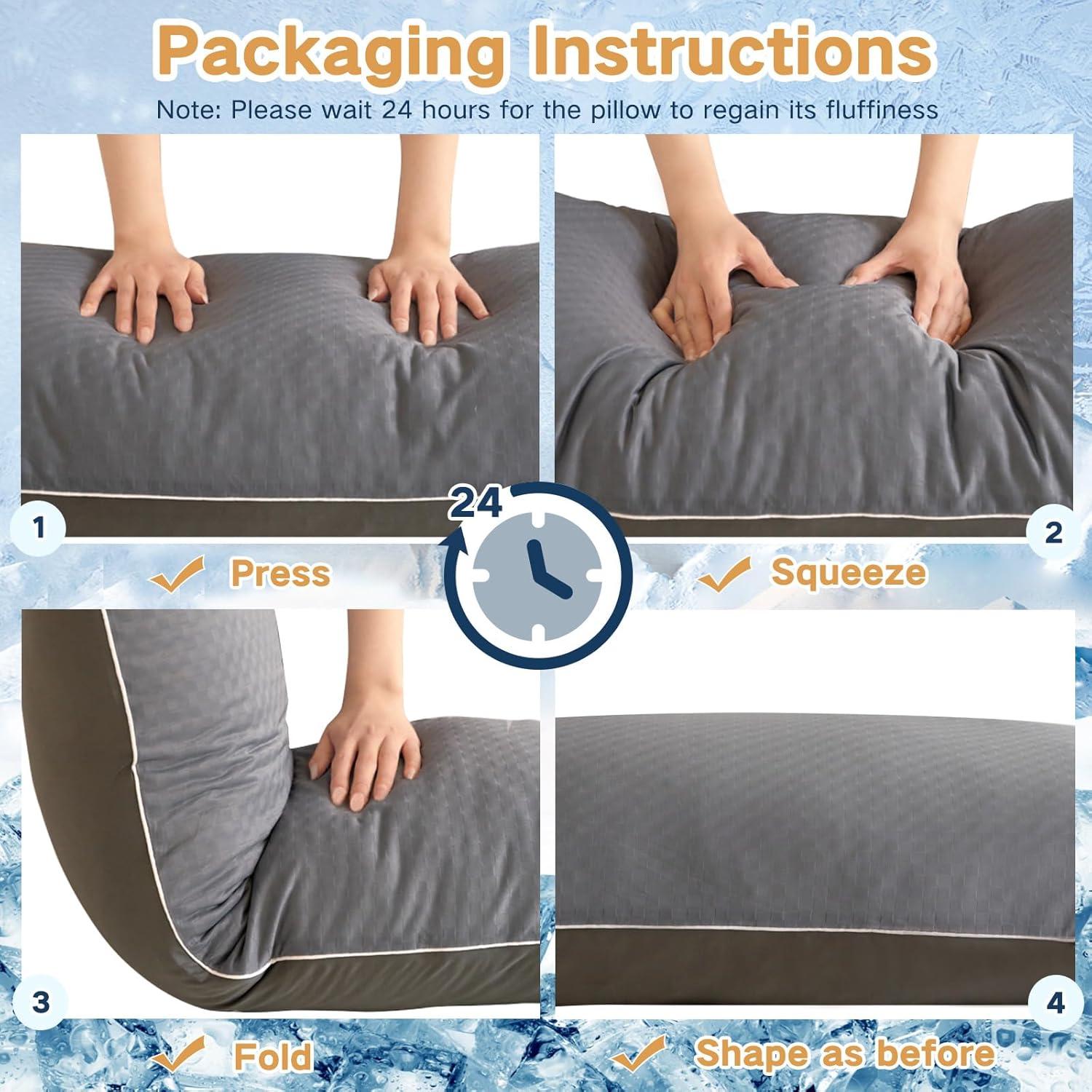 Almohada Corporal Refrigerante YZ HOME 20x54 Pulgadas Gris