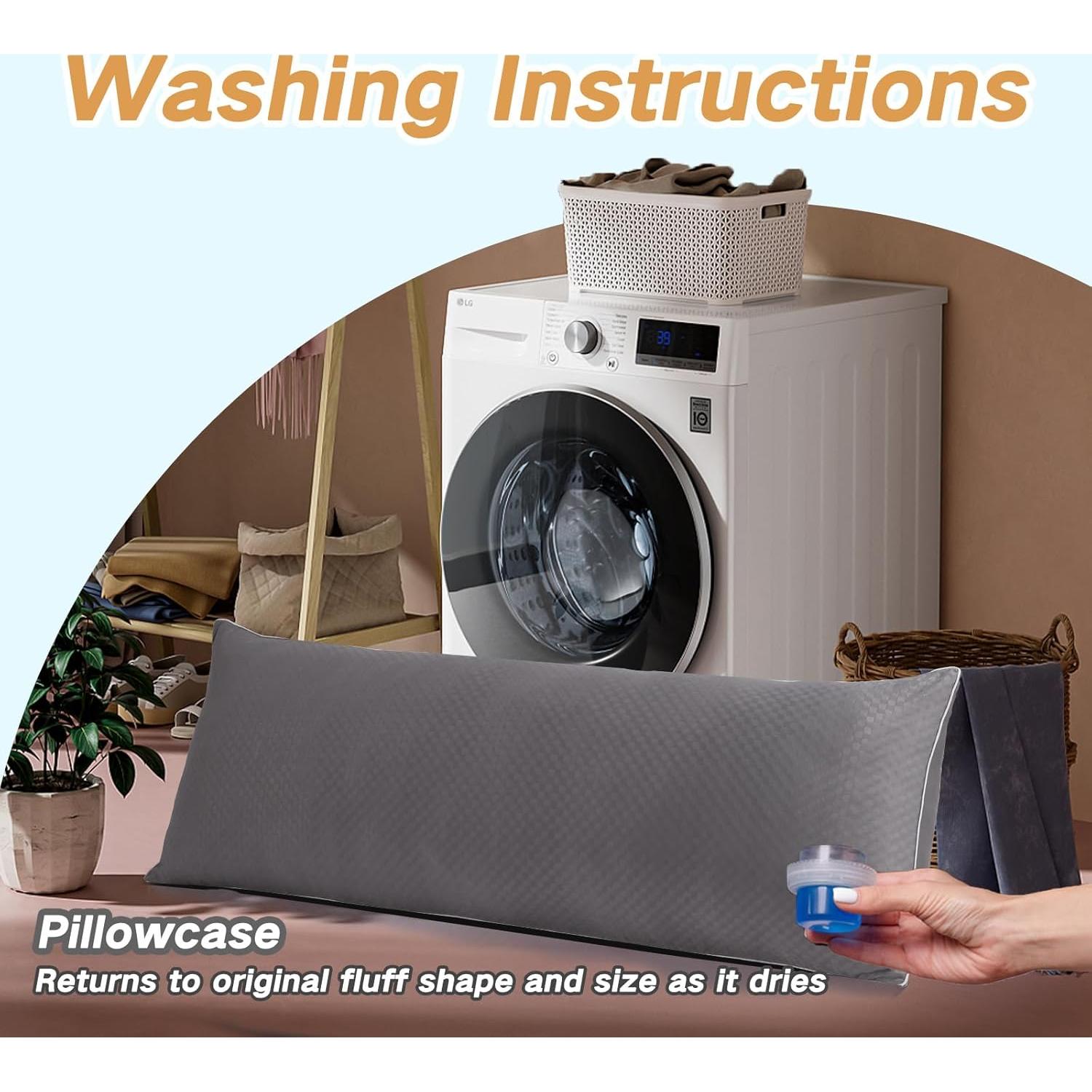 Almohada Corporal Refrigerante YZ HOME 20x54 Pulgadas Gris