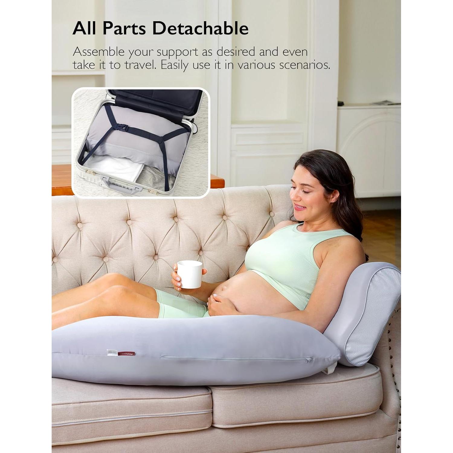 Almohada de Embarazo Momcozy PP106 con Funda Refrigerante