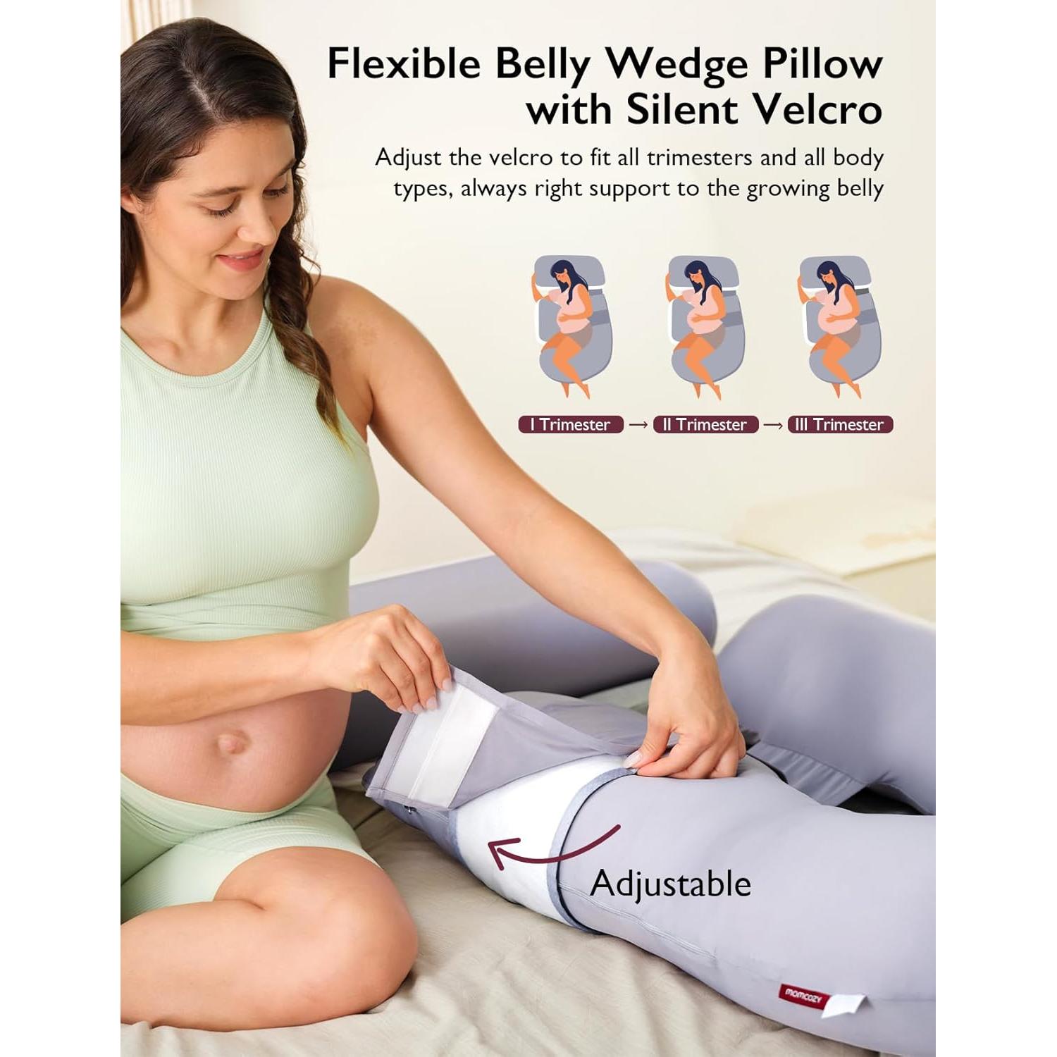 Almohada de Embarazo Momcozy PP106 con Funda Refrigerante