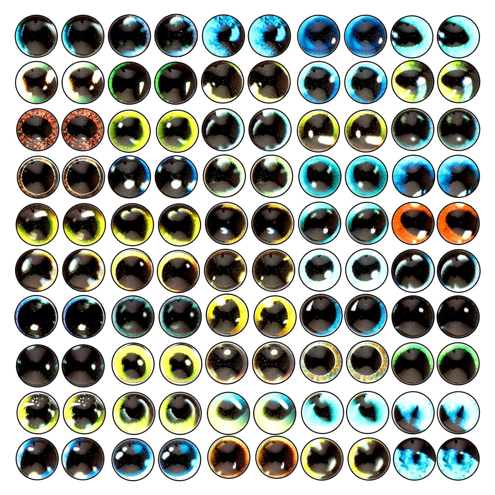 100 Ojos de Vidrio 6mm para Manualidades DIVINA VITAE