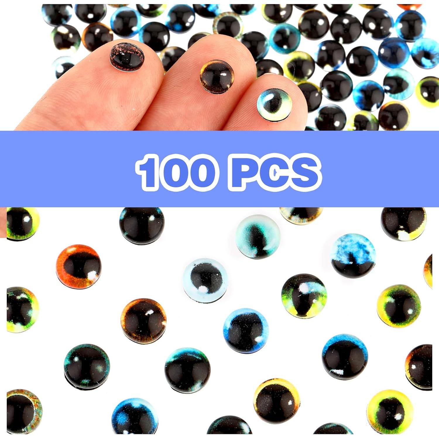 100 Ojos de Vidrio 6mm para Manualidades DIVINA VITAE