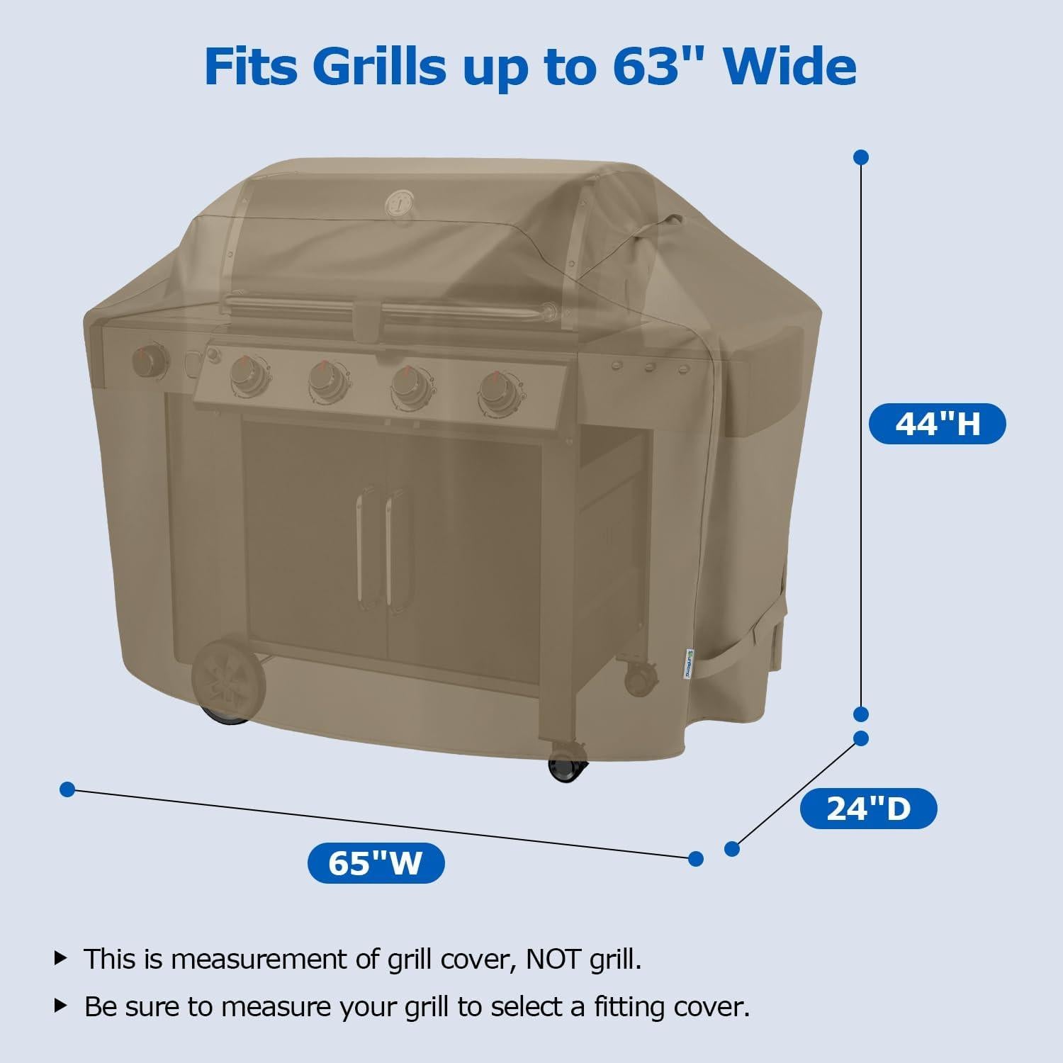 Cubierta para Parrilla SunPatio 165 cm Impermeable Taupe