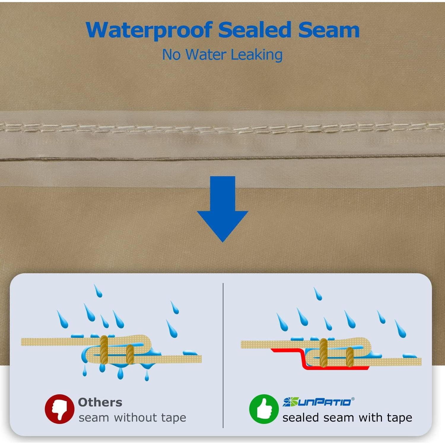 Cubierta para Parrilla SunPatio 165 cm Impermeable Taupe