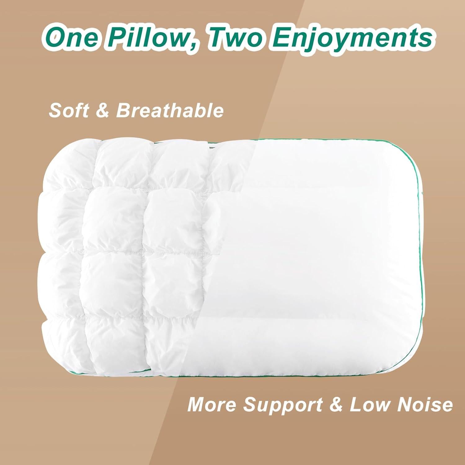 Almohada Queen TU LUNA Soporte Esponjosa Algodón Blanco