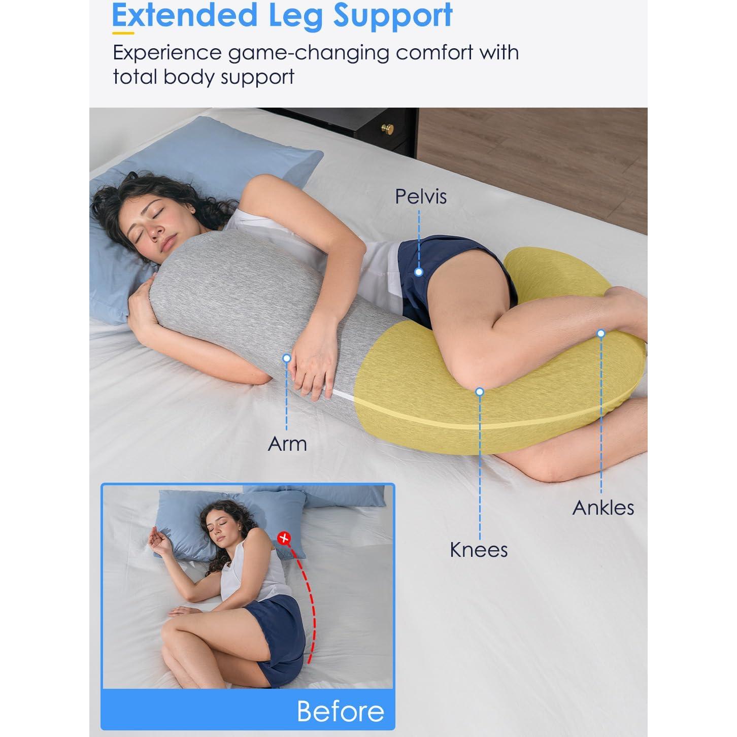 Almohada Corporal QUEEN ROSE 104 cm Soporte Lado Gris