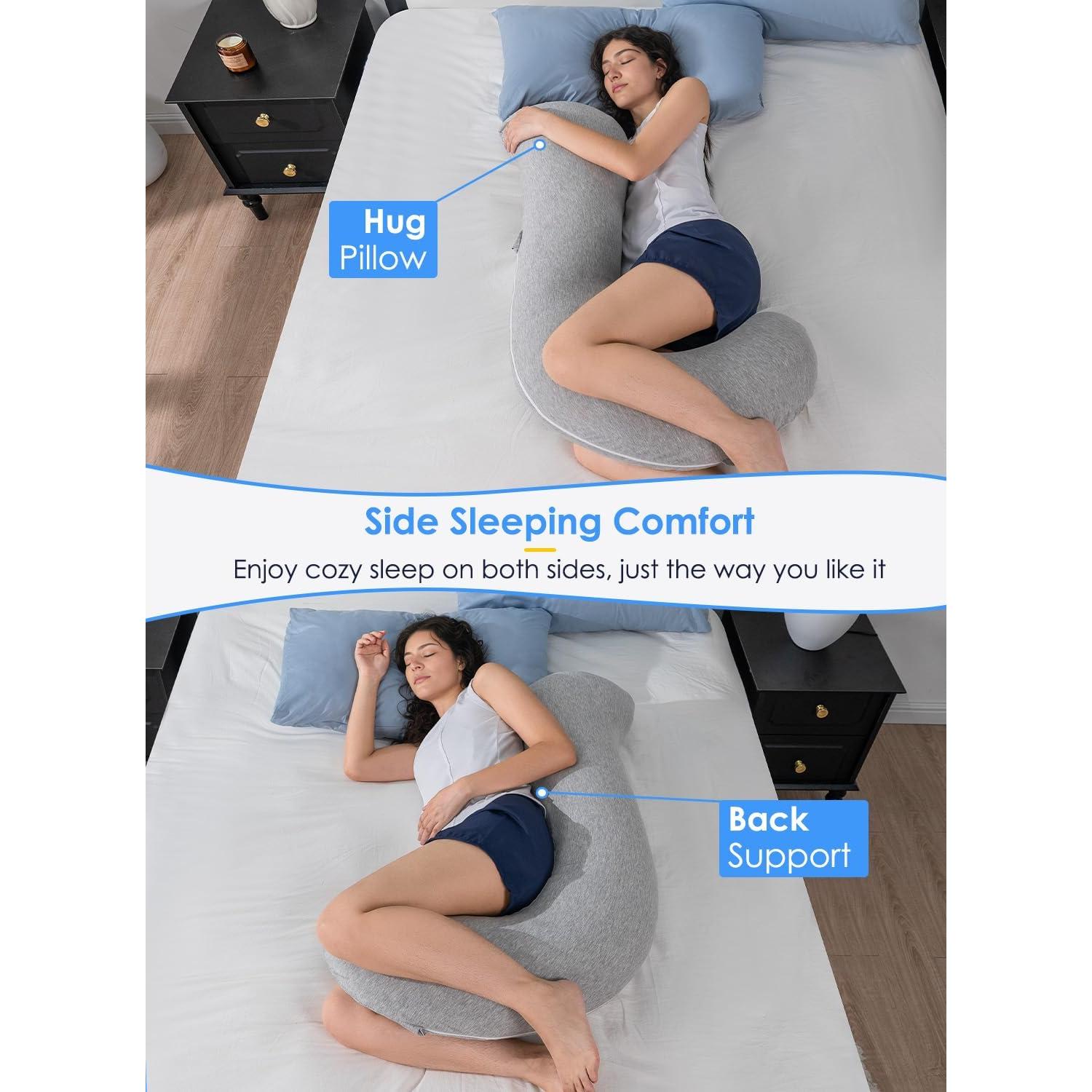 Almohada Corporal QUEEN ROSE 104 cm Soporte Lado Gris