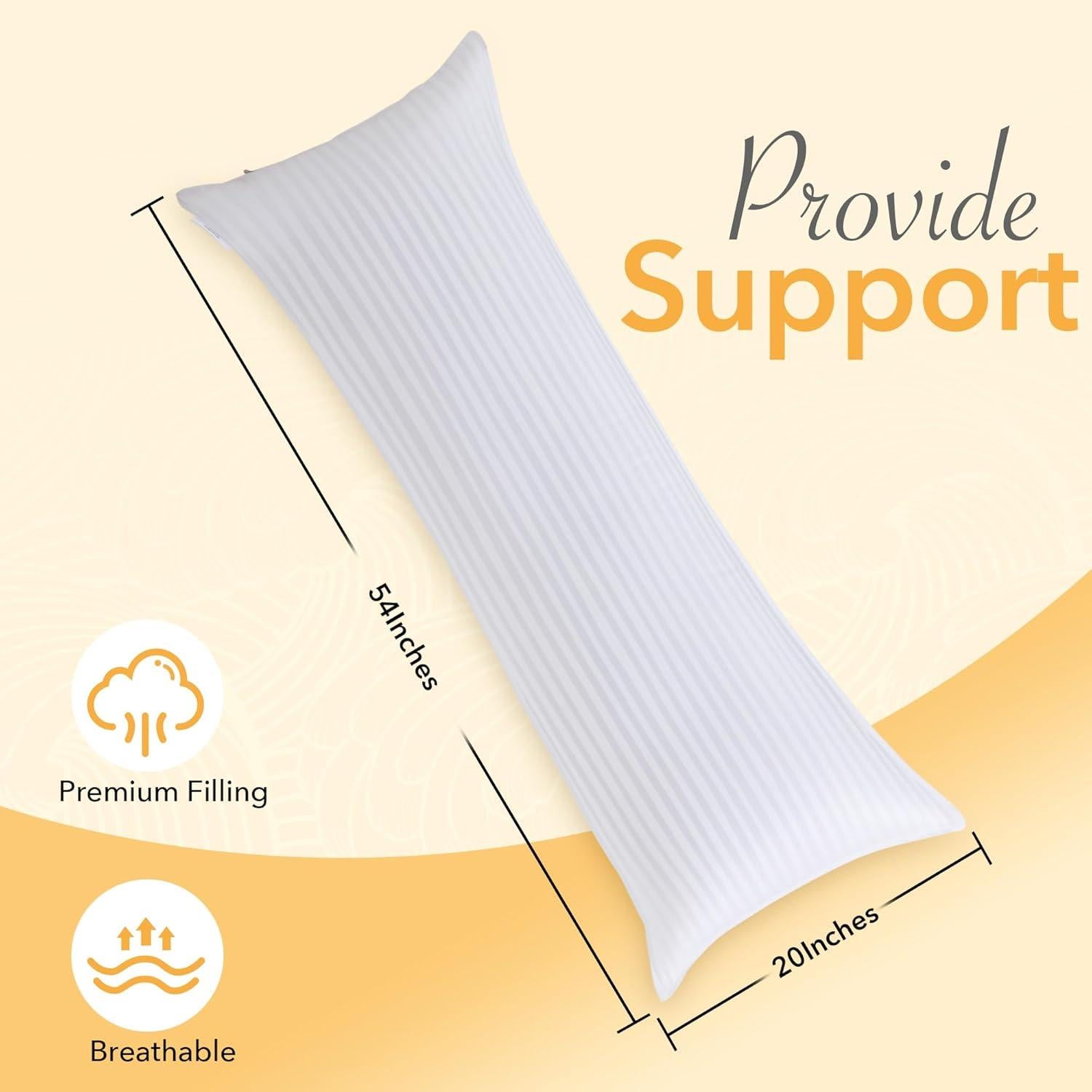 Almohada Corporal Oubonun 20x54 Pulgadas Algodón Suave