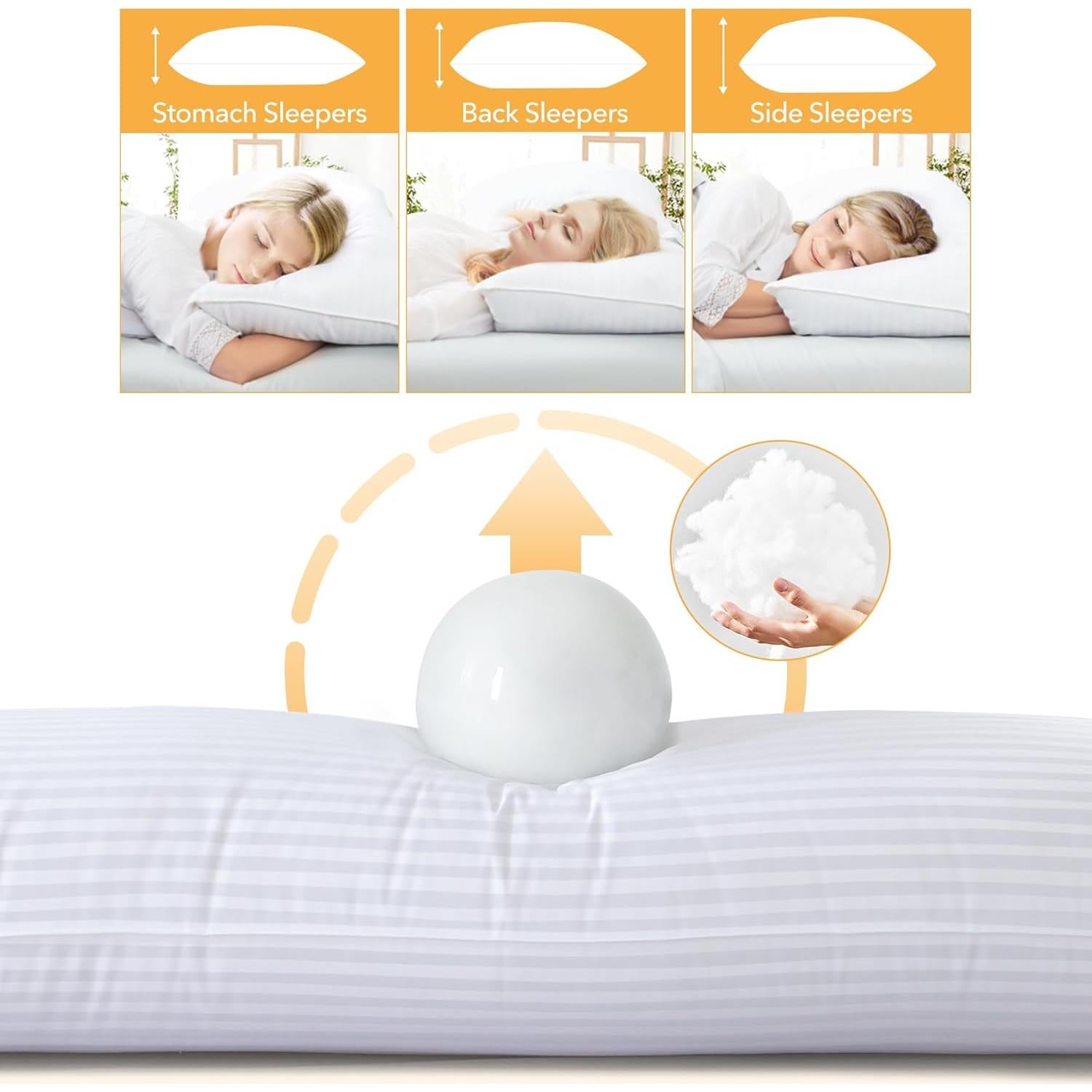 Almohada Corporal Oubonun 20x54 Pulgadas Algodón Suave