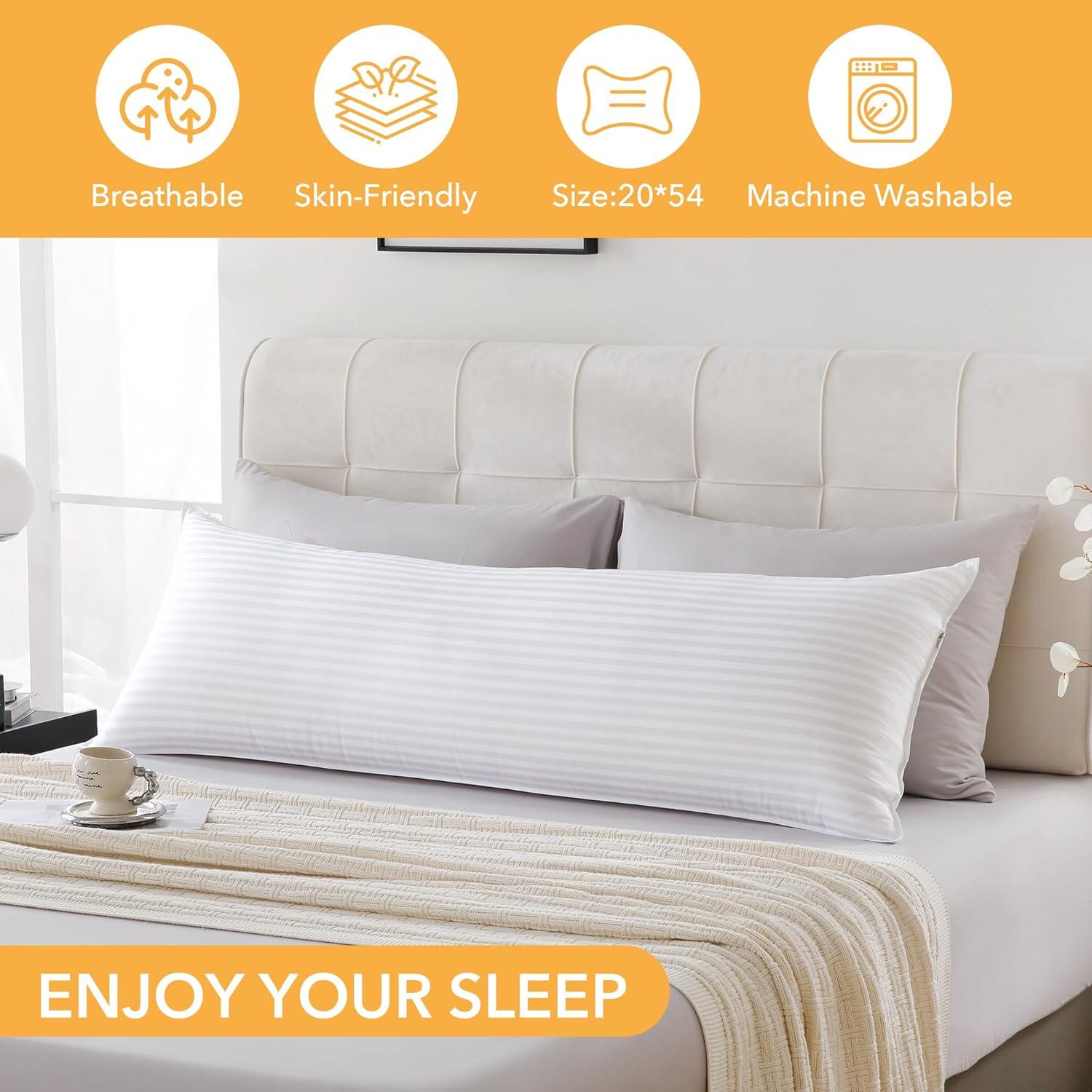 Almohada Corporal Oubonun 20x54 Pulgadas Algodón Suave