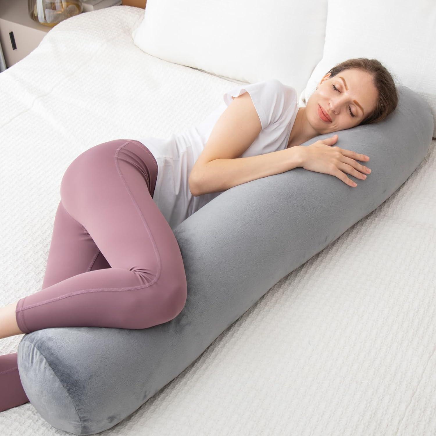 Almohada Corporal Cilíndrica 1 MIDDLE ONE Espuma Viscoelástica 119x20 cm Gris