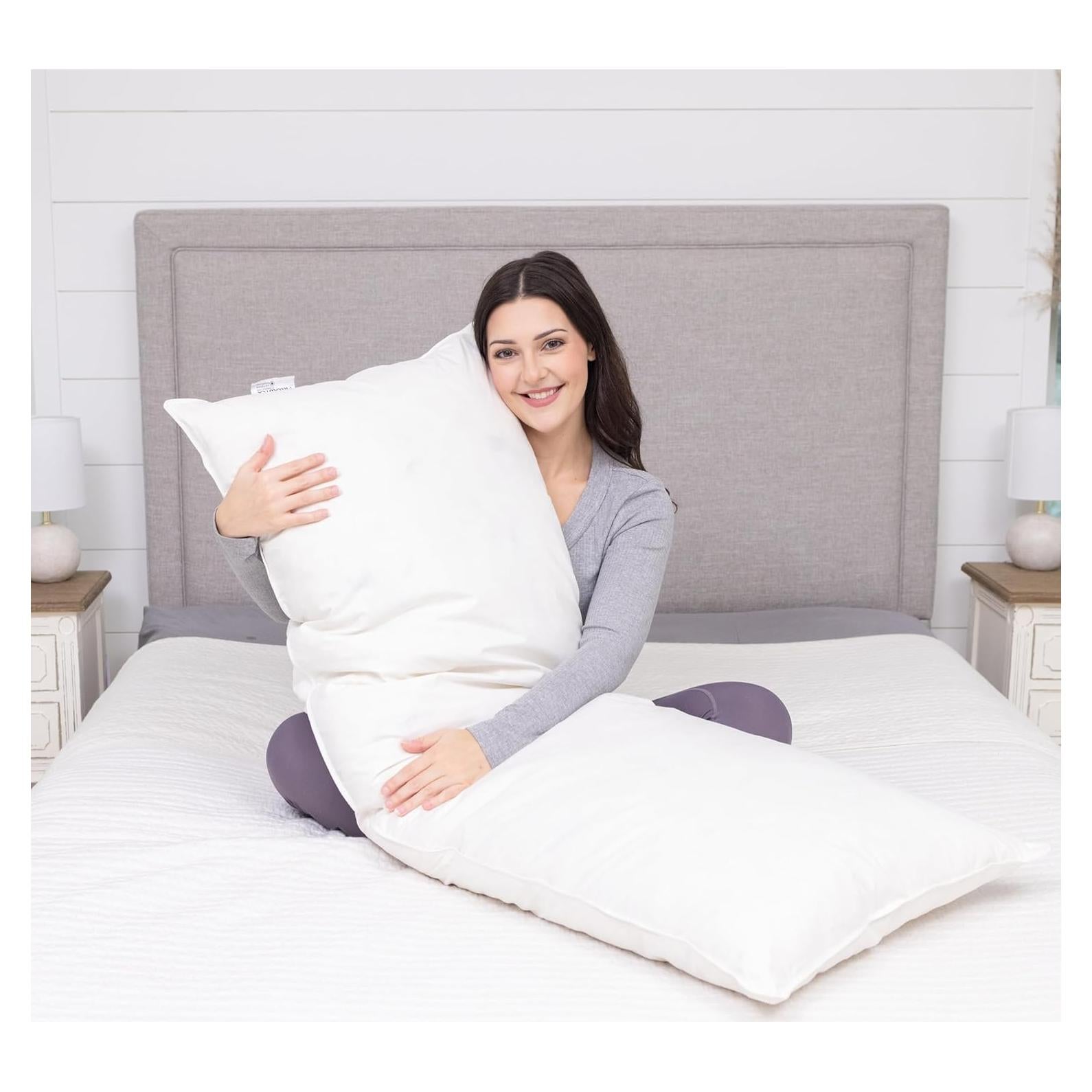 Almohada Corporal Pillowtex 20x60 cm Plumas Ganso Blanco