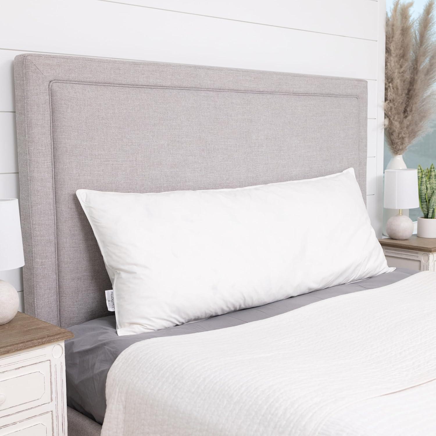 Almohada Corporal Pillowtex 20x60 cm Plumas Ganso Blanco