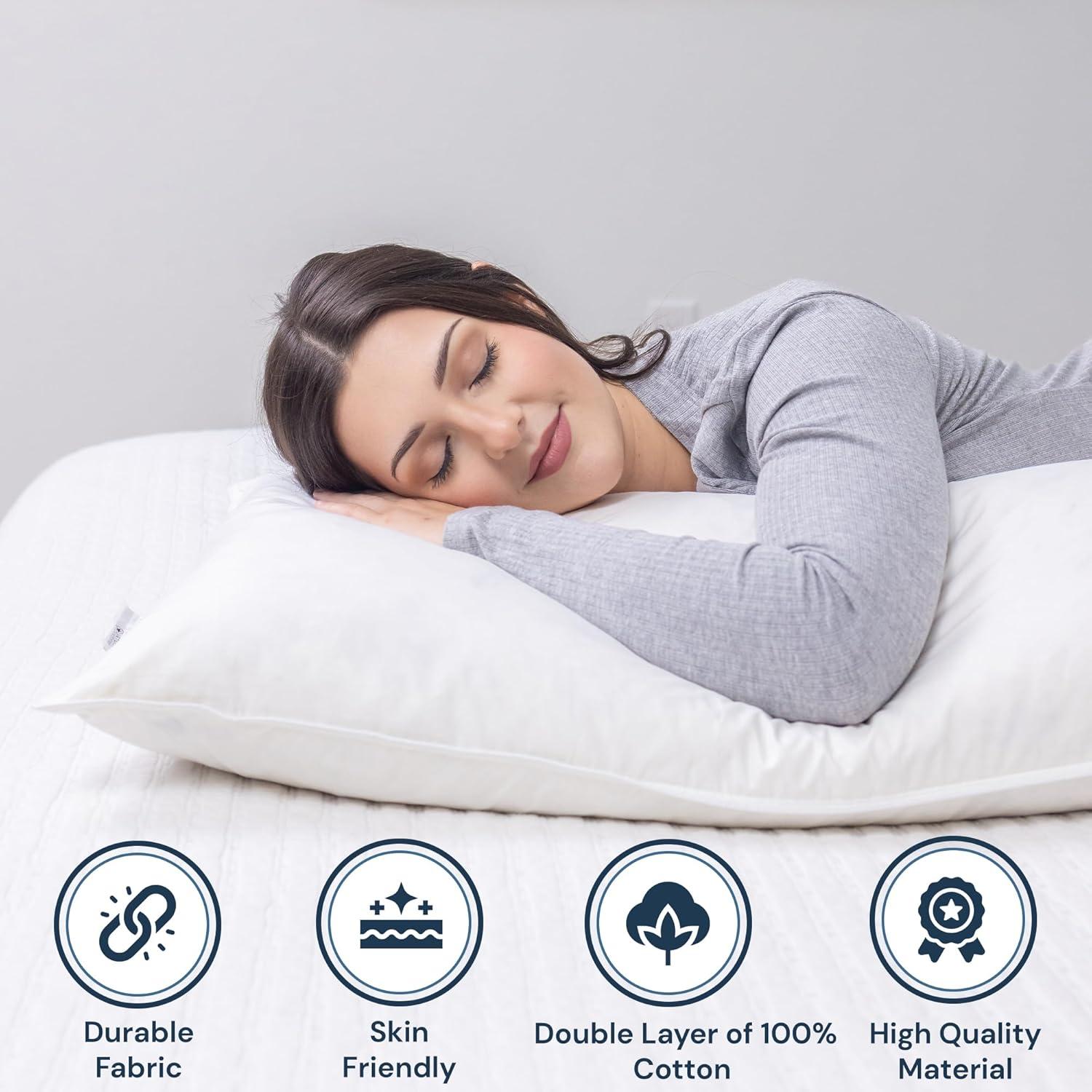 Almohada Corporal Pillowtex 20x60 cm Plumas Ganso Blanco