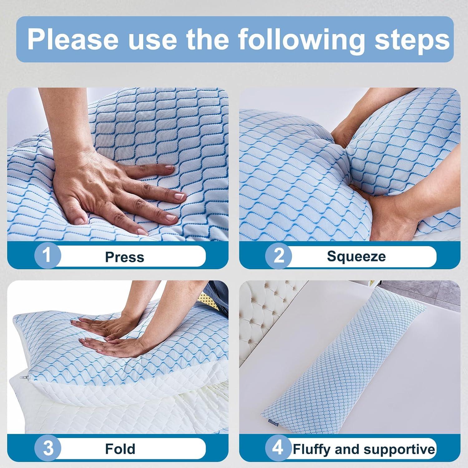 Almohada Corporal Ajustable Gehannah 50.8x136.1cm Viscoelástica