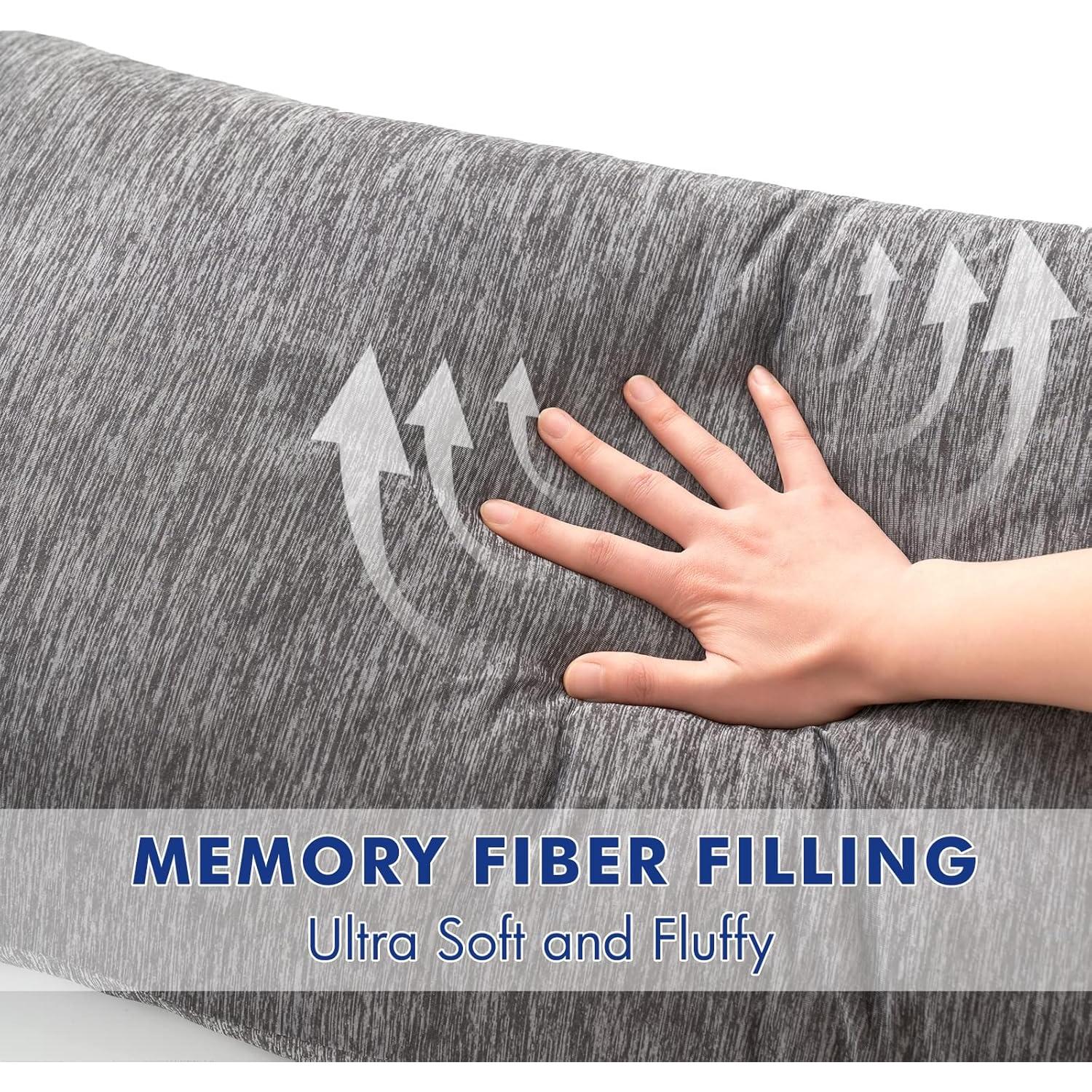 Almohada Corporal MIULEE Espuma Memoria 50,8x137,2 cm Gris