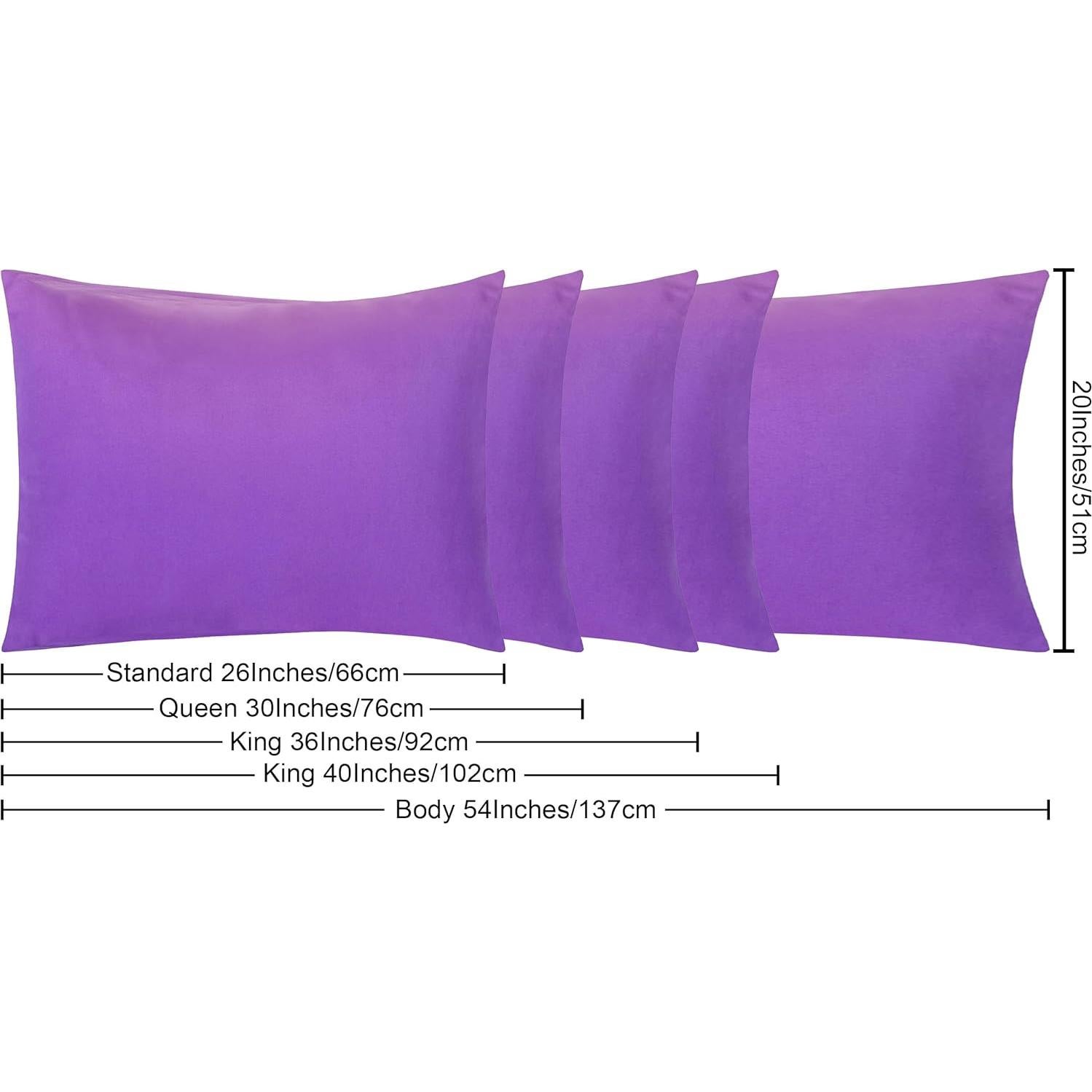 Funda de Almohada Corporal NTBAY Microfibra 20x54 Morado