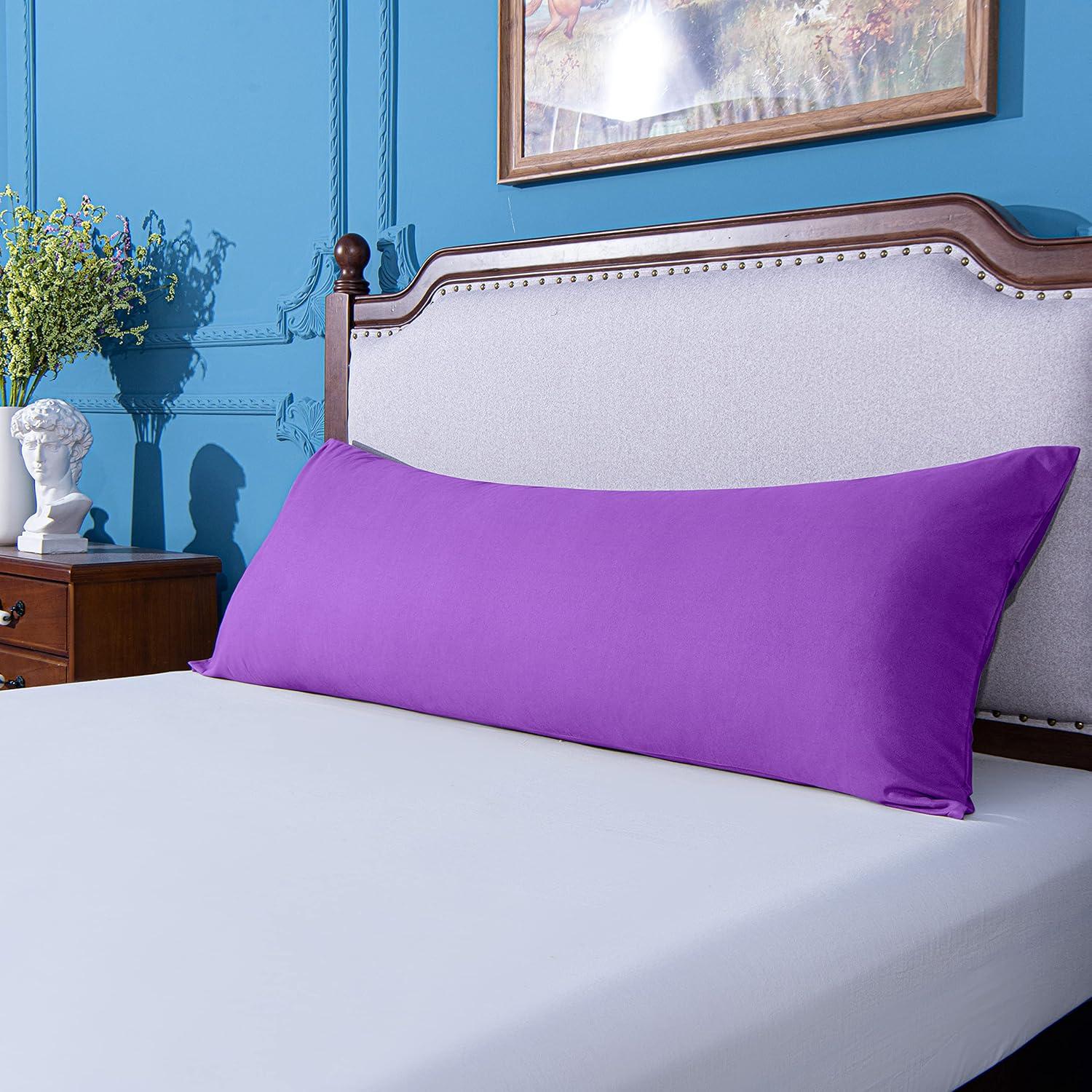 Funda de Almohada Corporal NTBAY Microfibra 20x54 Morado