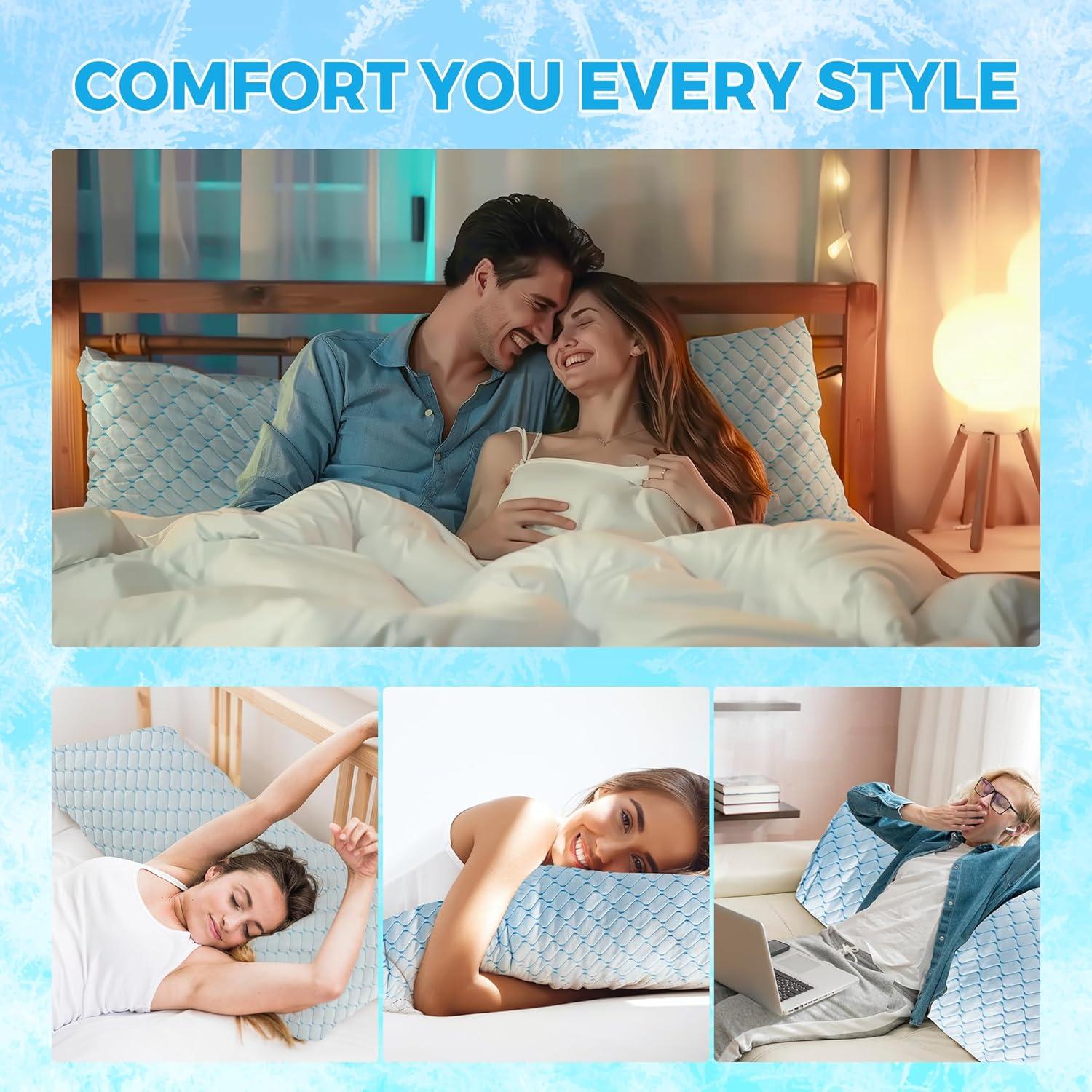 Almohada Corporal Bafode 20x54" Refrigerante Espuma Memoria