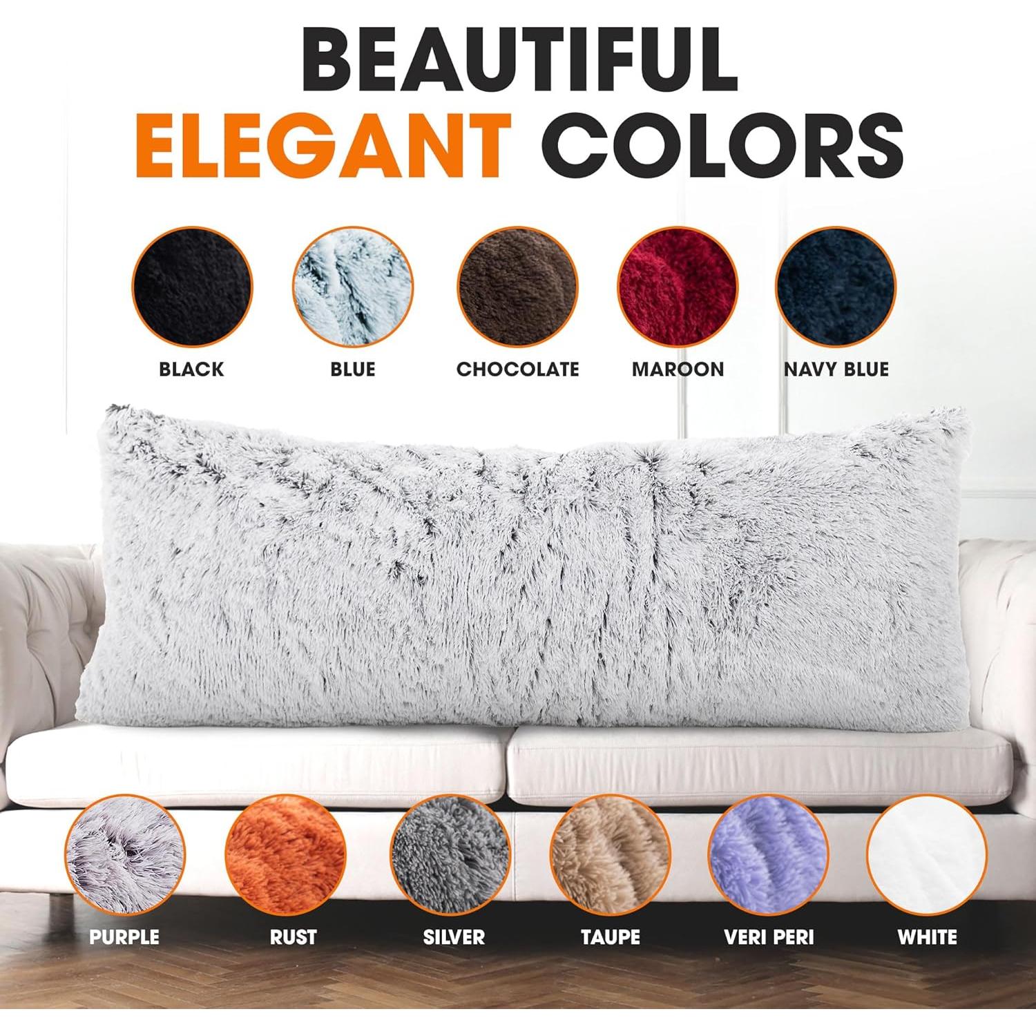 Cojín de Cuerpo Largo Cheer Collection 50x137 cm Gris