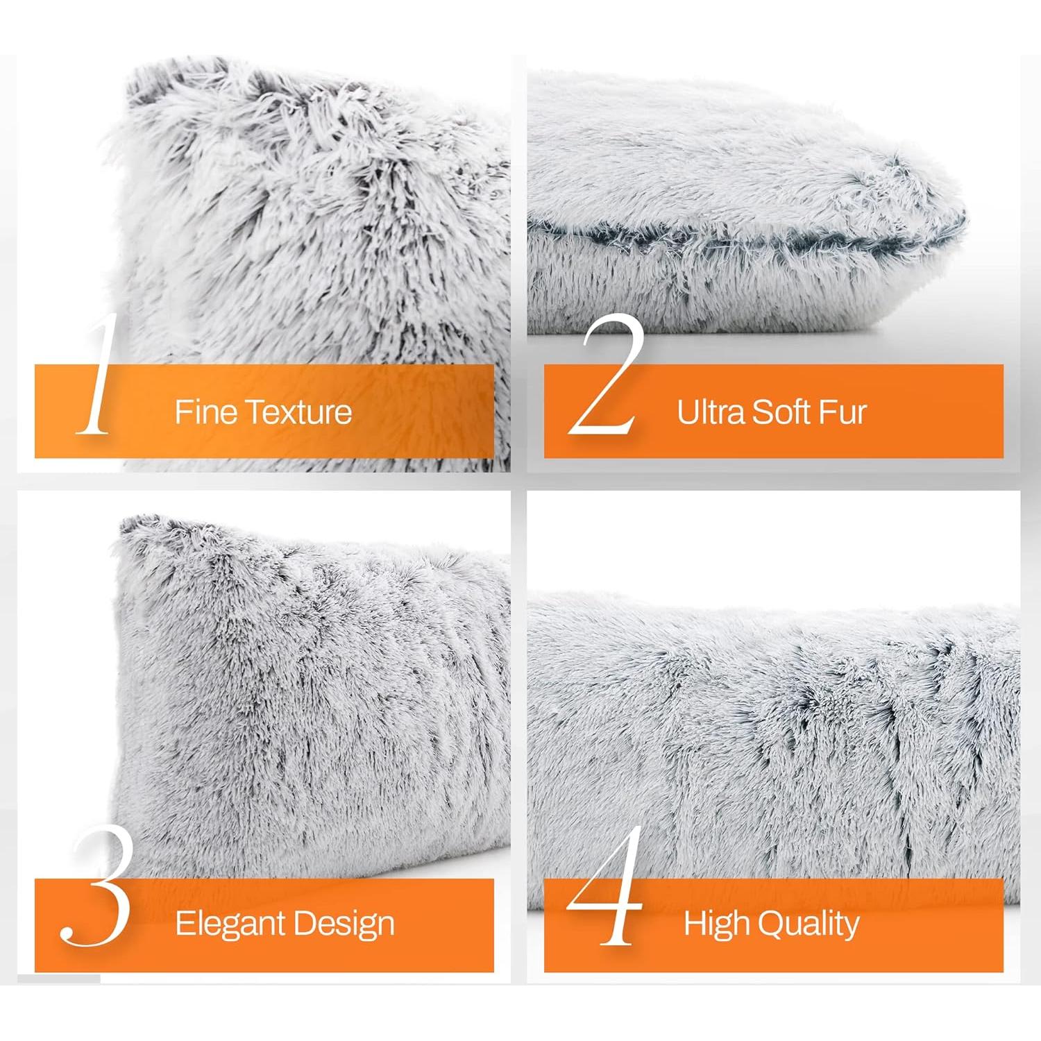 Cojín de Cuerpo Largo Cheer Collection 50x137 cm Gris