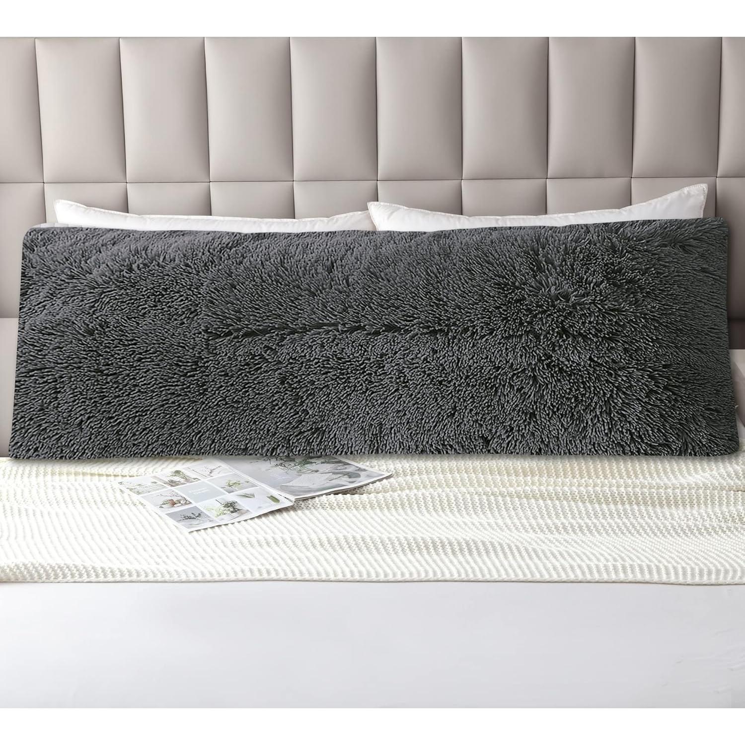 Funda de Almohada Corporal ROLJZTY 21x54 cm Gris Oscuro
