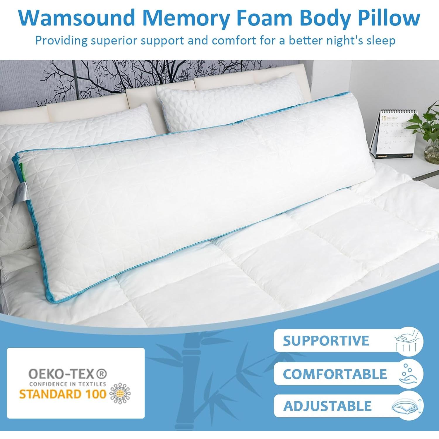 Almohada Corporal Wamsound Espuma Viscoelástica Mediana