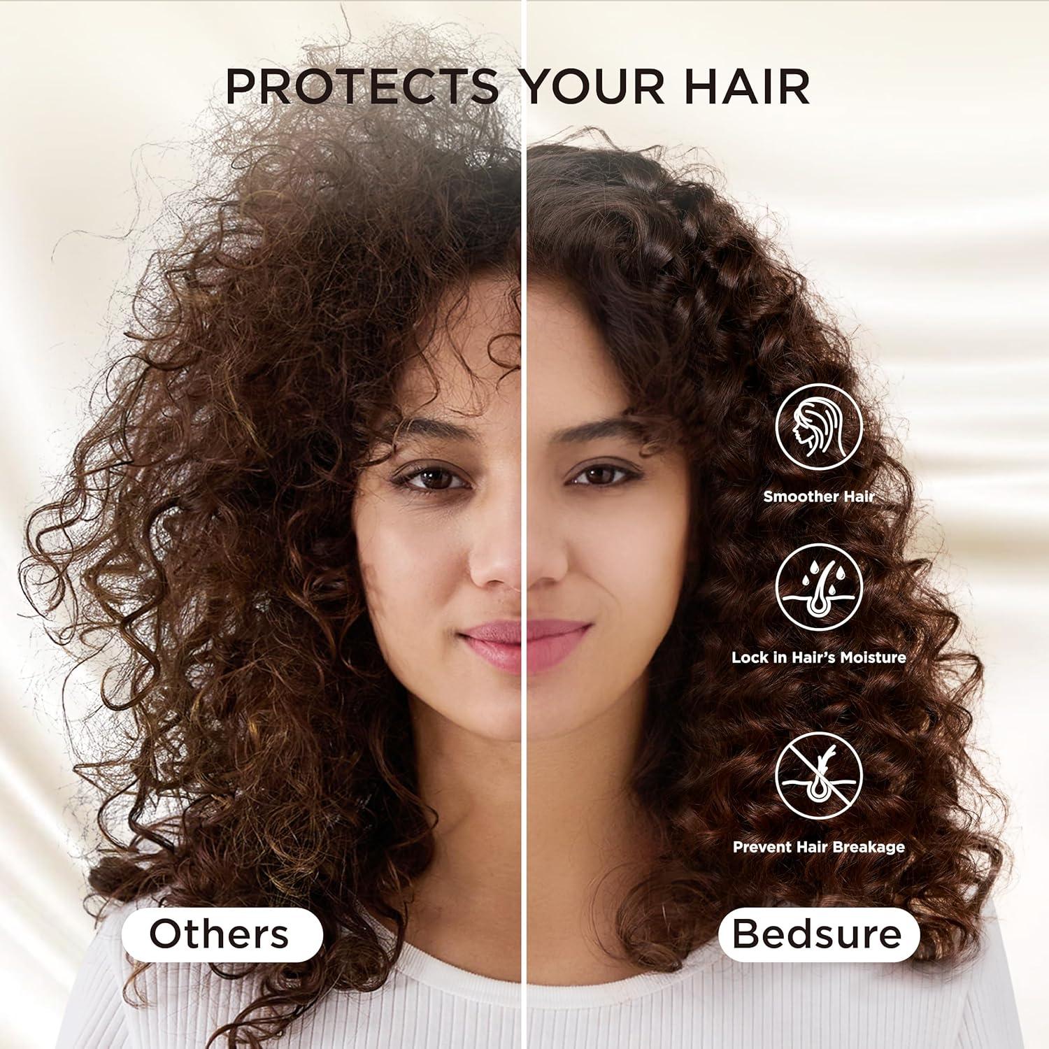 Funda de Almohada de Cuerpo Bedsure 50x137 cm Satinada Negra