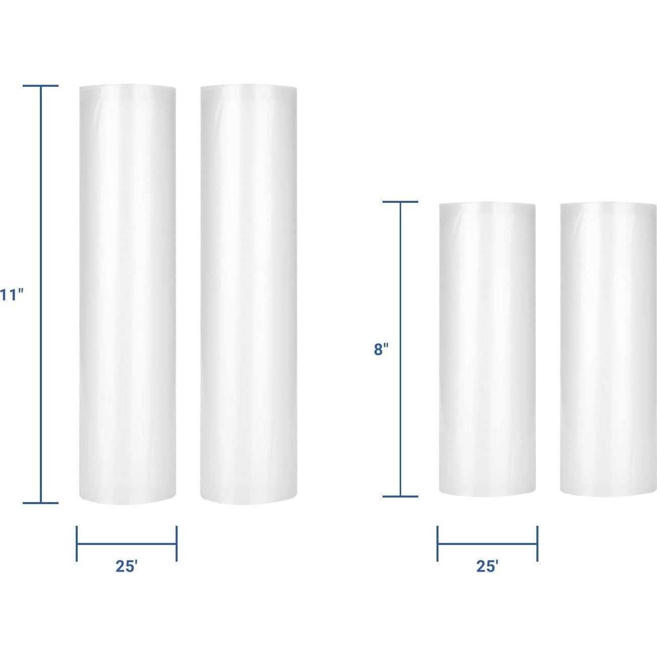 Bolsas de Sellado al Vacío Inkbird 4 Rollos 28,3cm x 7,6m